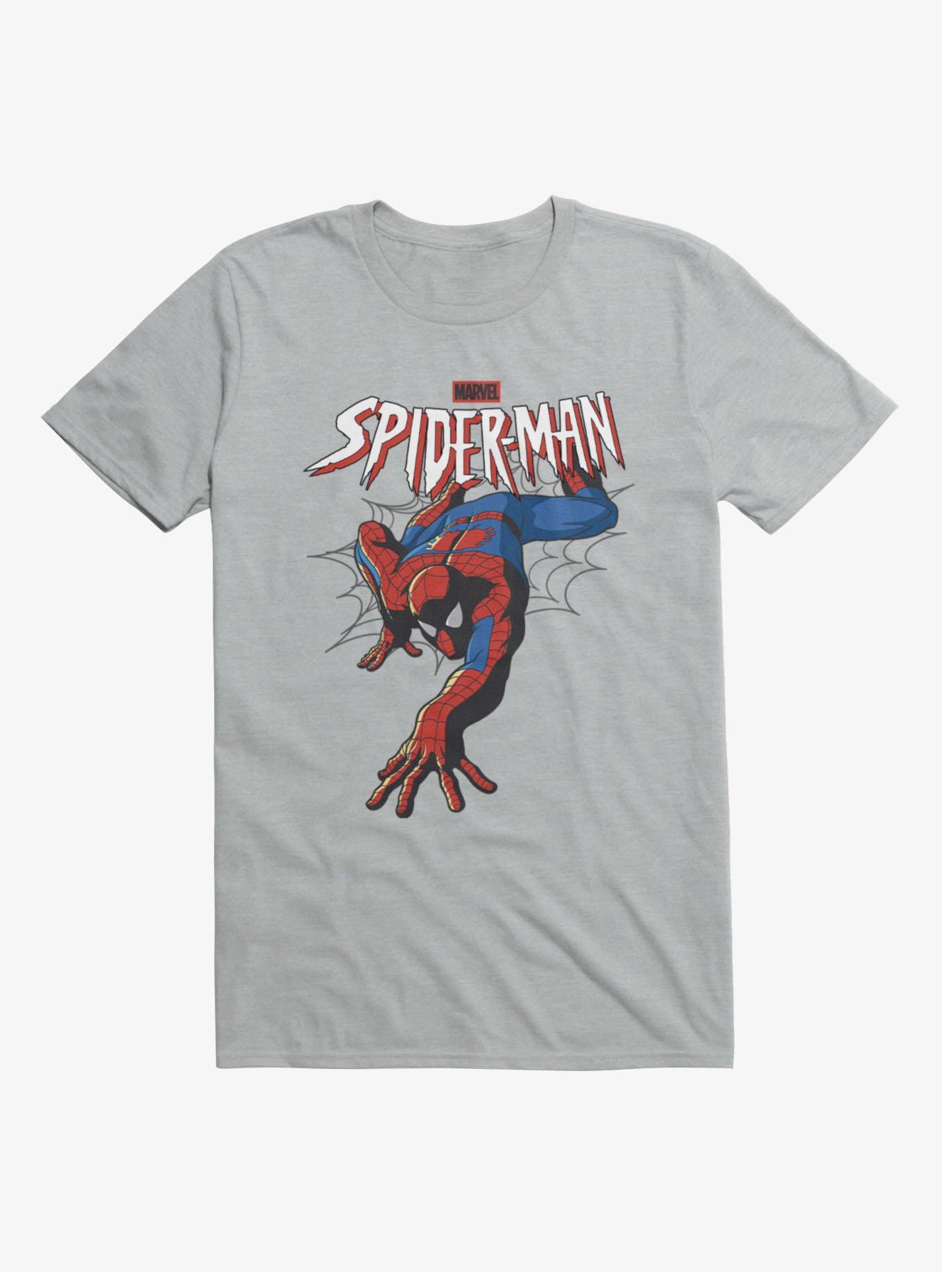 Marvel Spider-Man Iconic Pose Mens T-Shirt, SPORT GRAY, hi-res view 1
