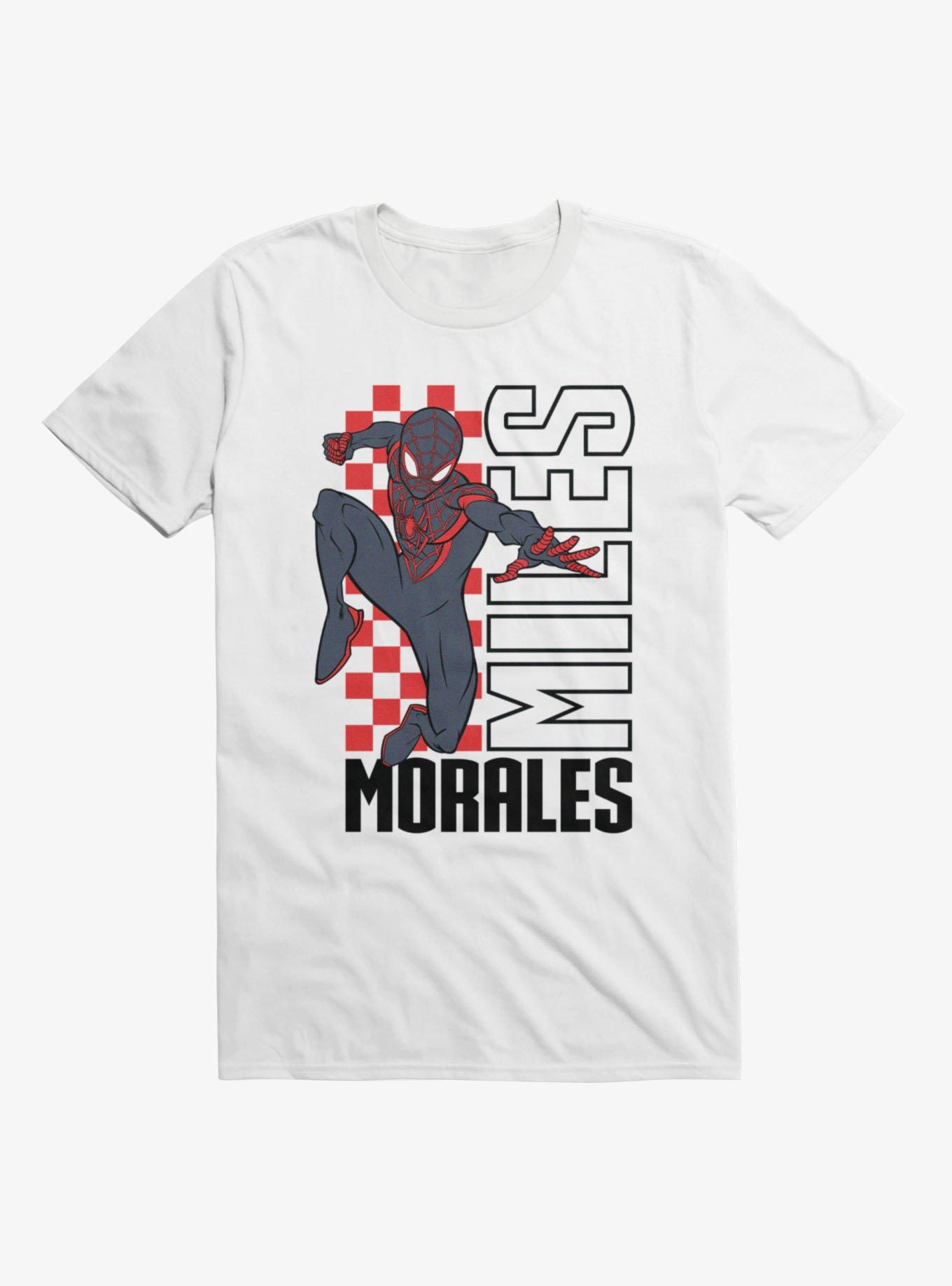 Marvel Spider-Man Miles Morales in Iconic Pose Mens T-Shirt