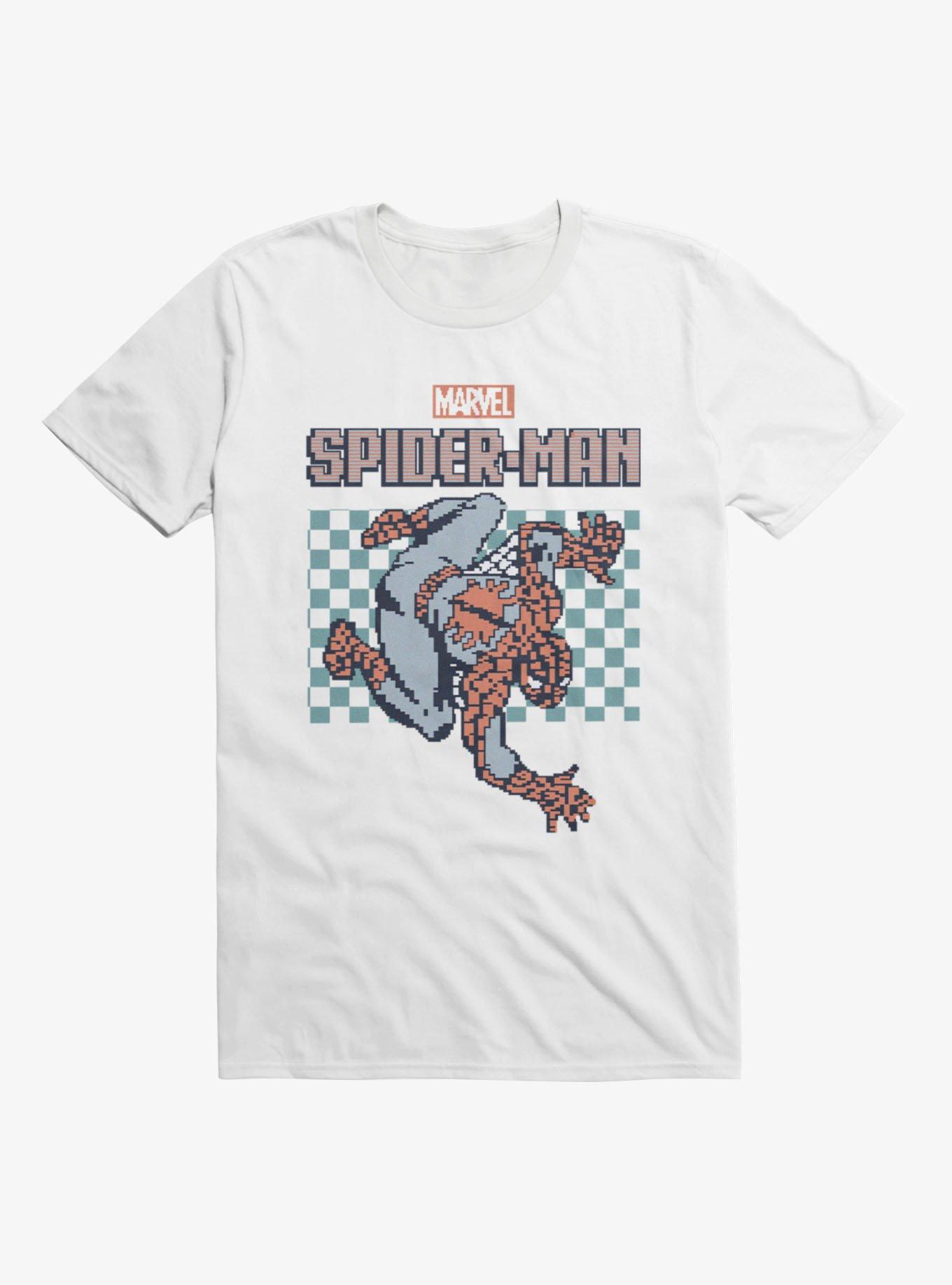 Marvel Spider-Man Pixel Art Mens T-Shirt, , hi-res