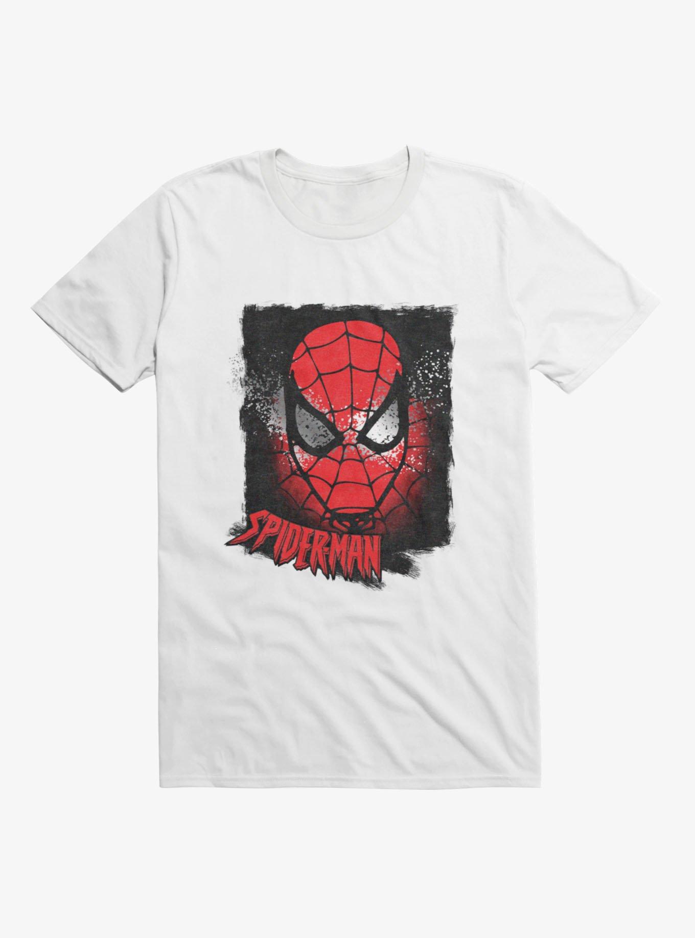 Marvel Spider-Man Splatter Face Mens T-Shirt