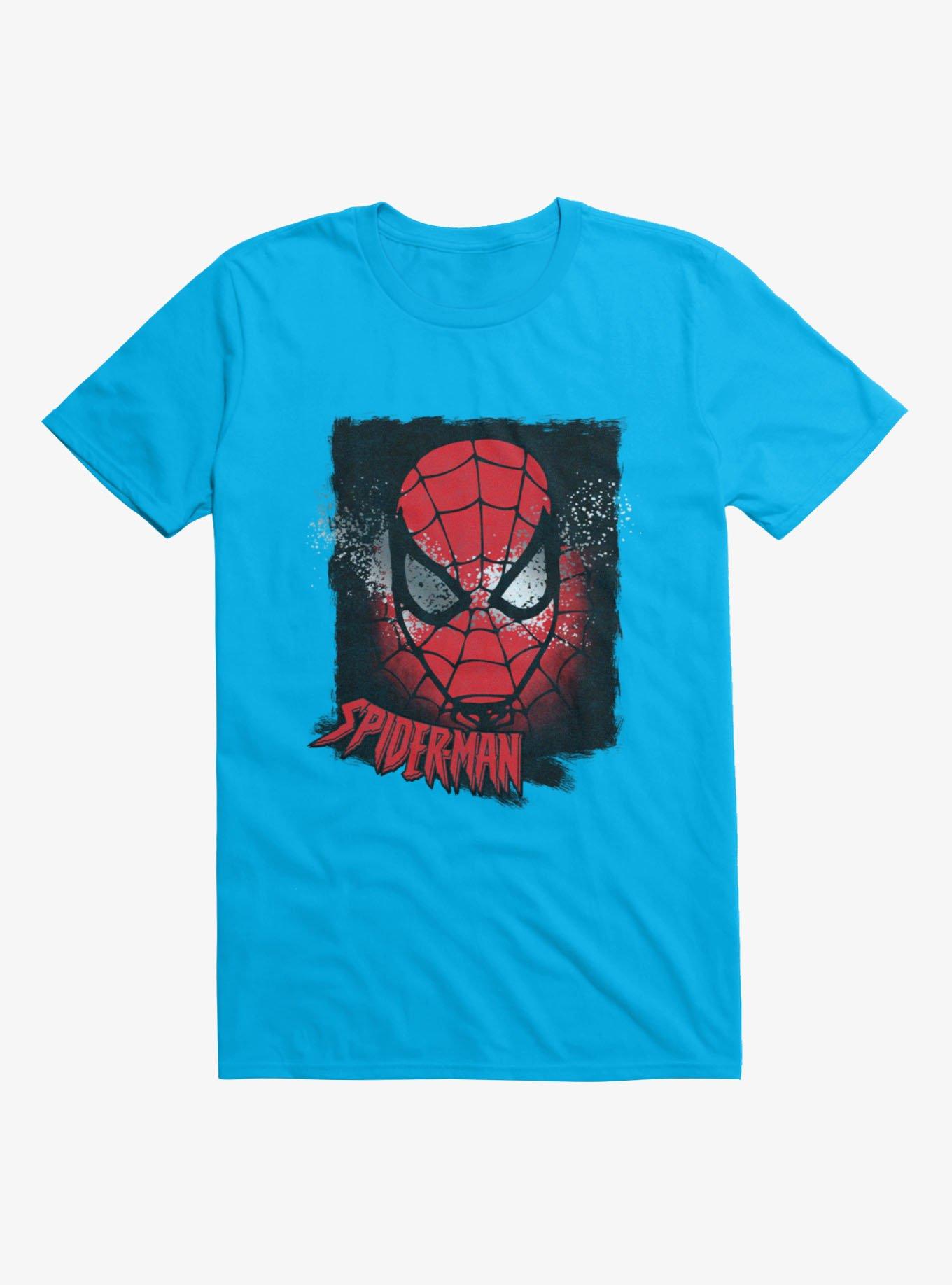 Marvel Spider-Man Splatter Face Mens T-Shirt