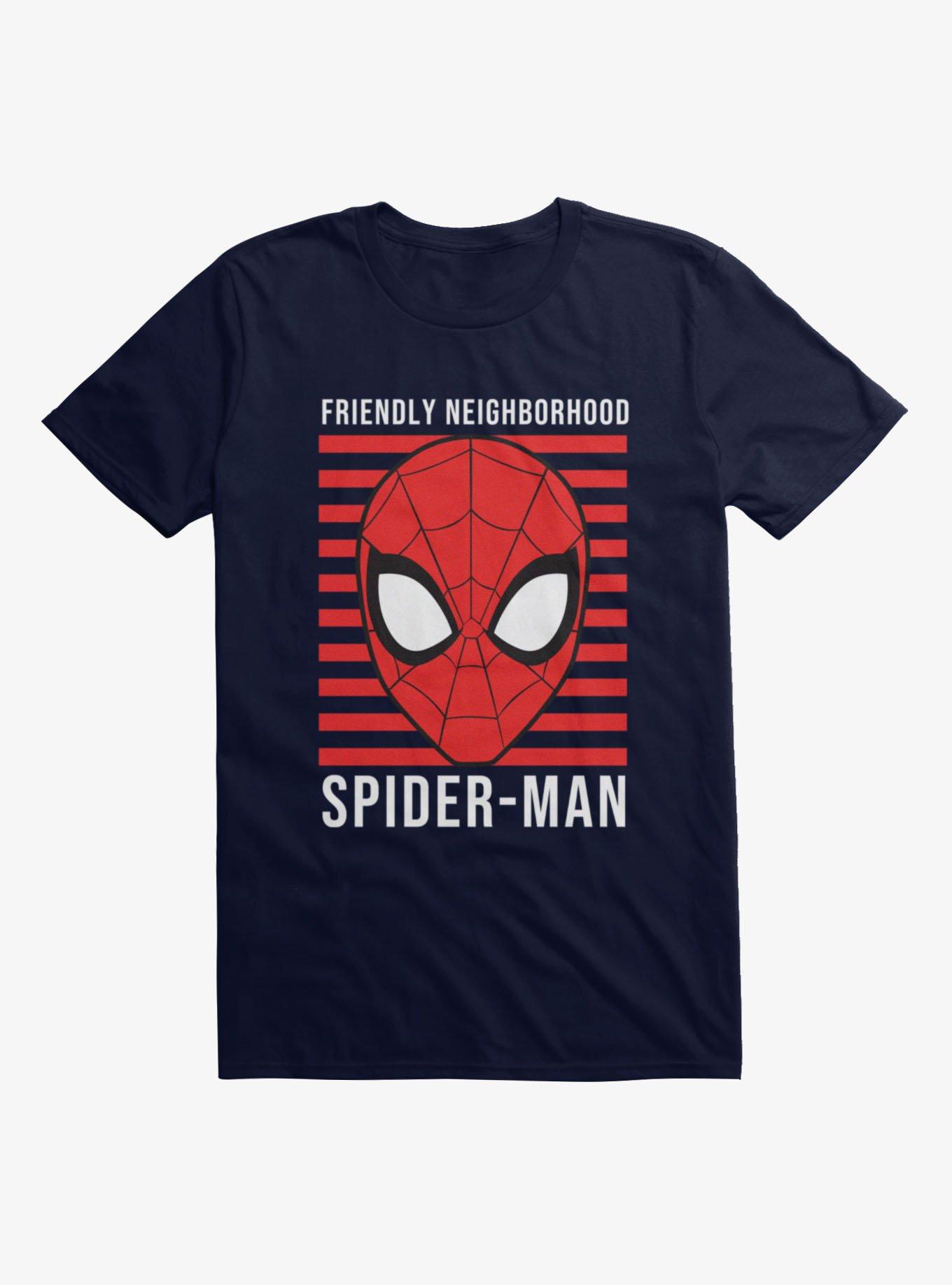 Marvel Spider-Man Friendly Neighborhood Stripes Mens T-Shirt