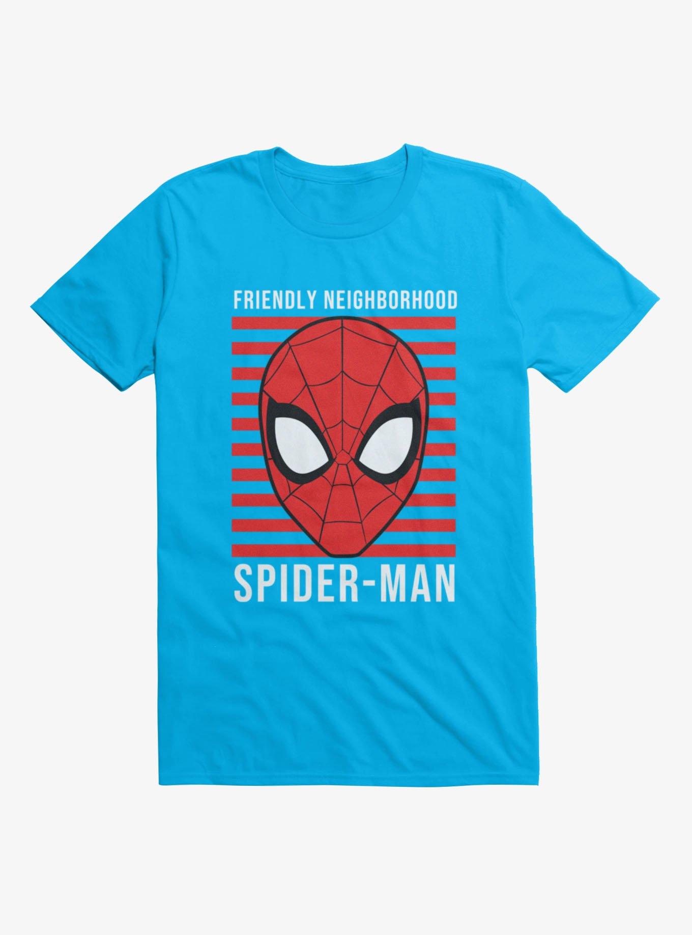 Marvel Spider-Man Friendly Neighborhood Stripes Mens T-Shirt, , hi-res