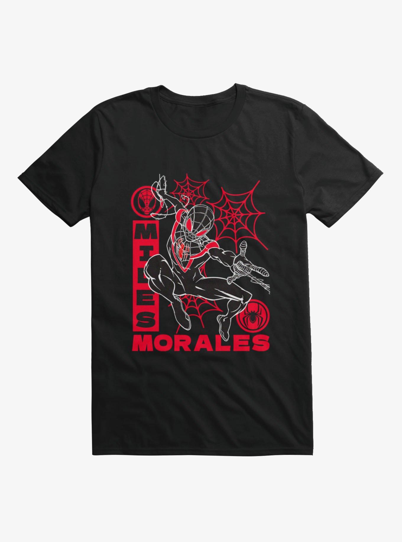 Marvel Spider-Man Miles Morales Web Mens T-Shirt, , hi-res