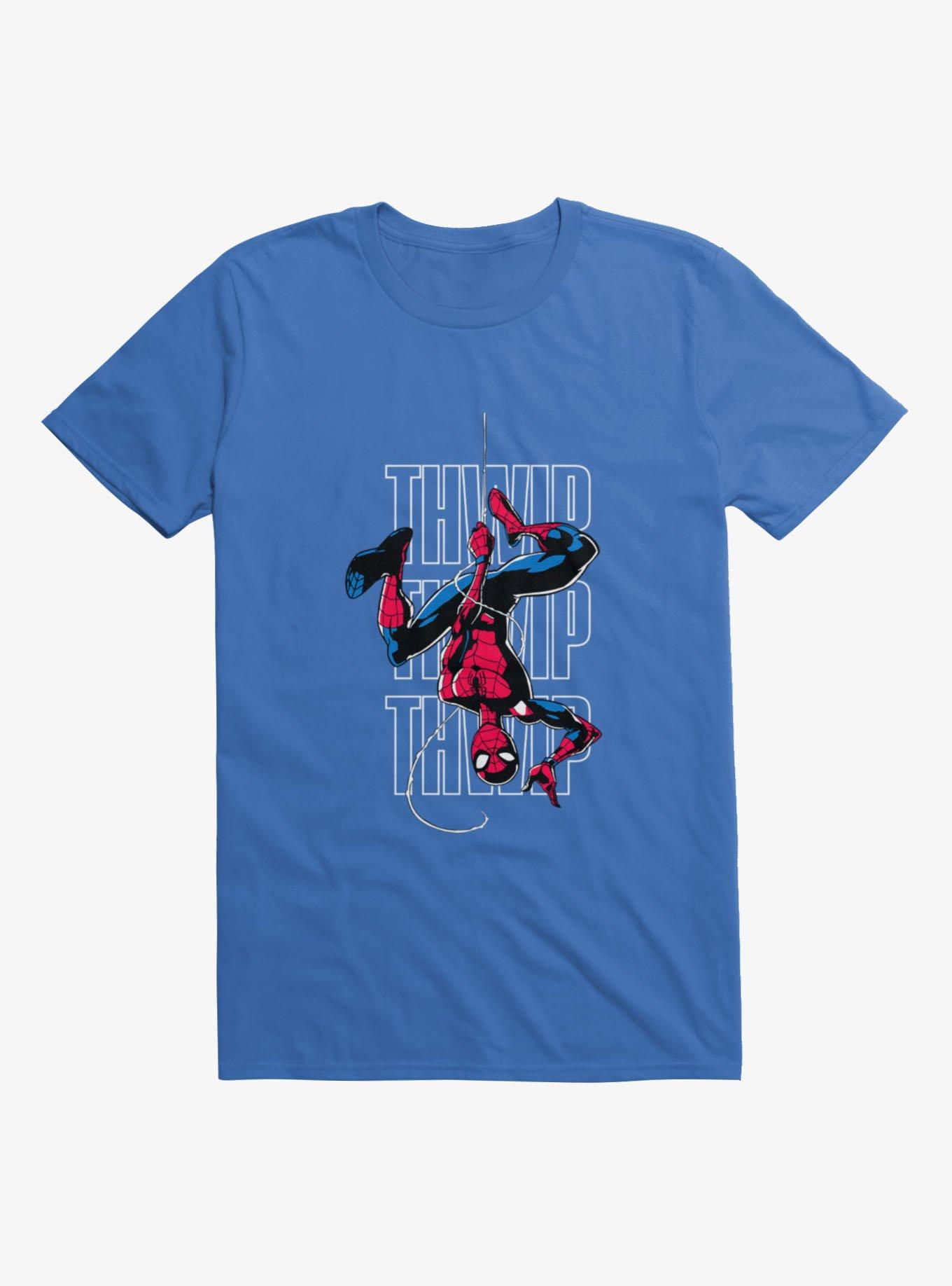 Marvel Spider-Man Thwip Comic Style Swing Mens T-Shirt