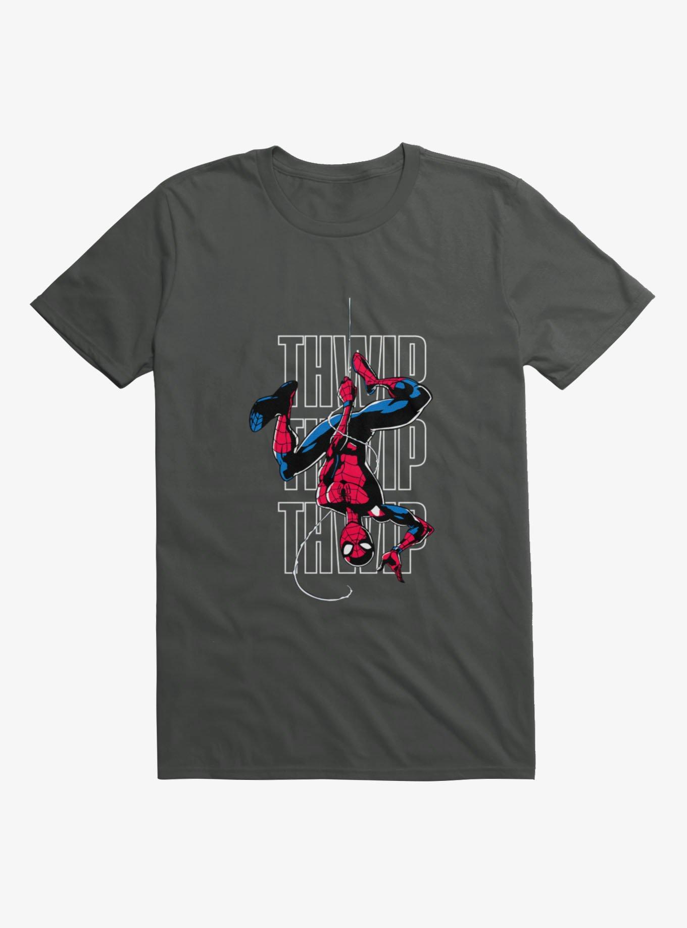 Marvel Spider-Man Thwip Comic Style Swing Mens T-Shirt