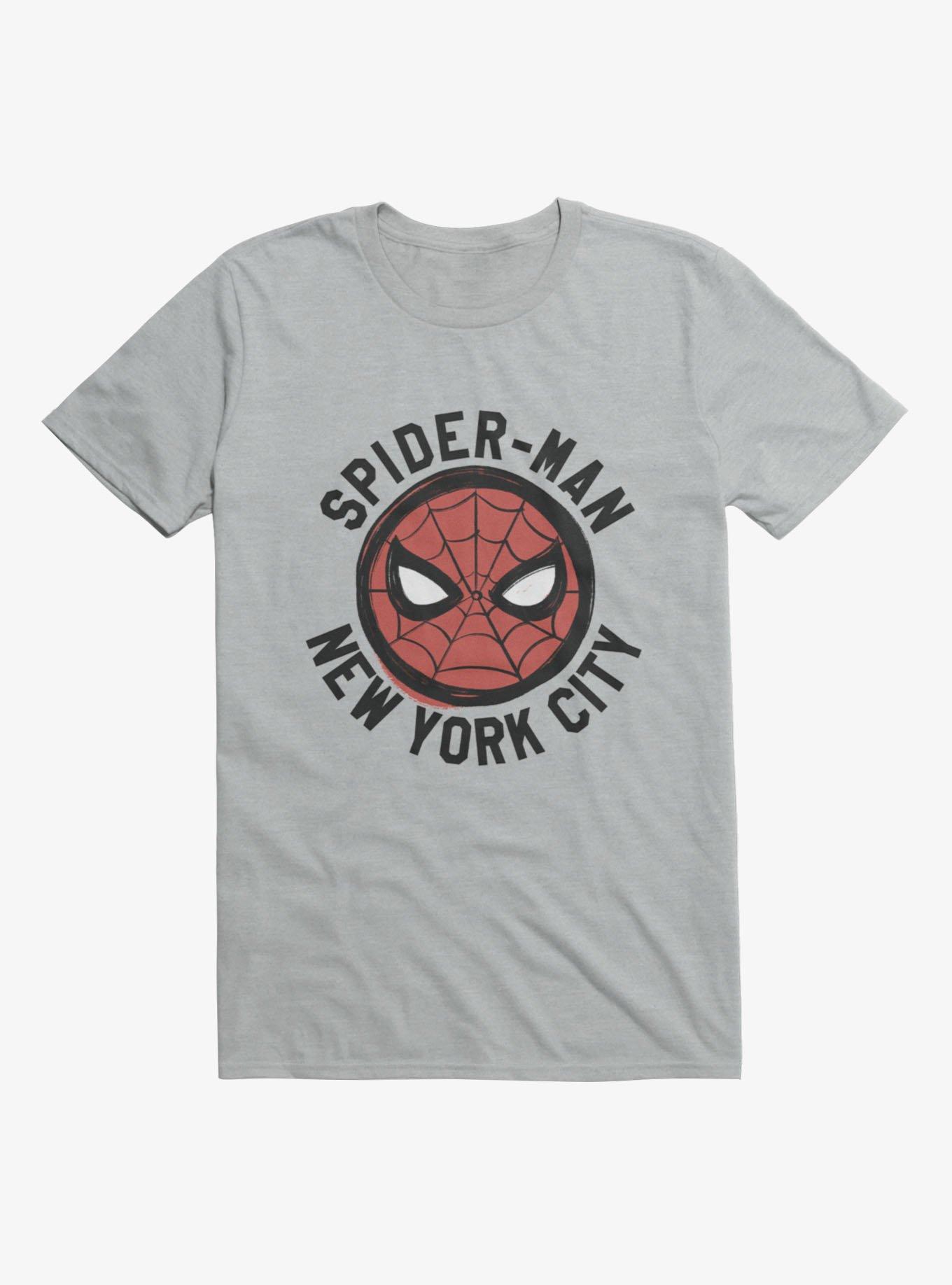 Marvel Spider-Man New York City Spidey Face Mens T-Shirt