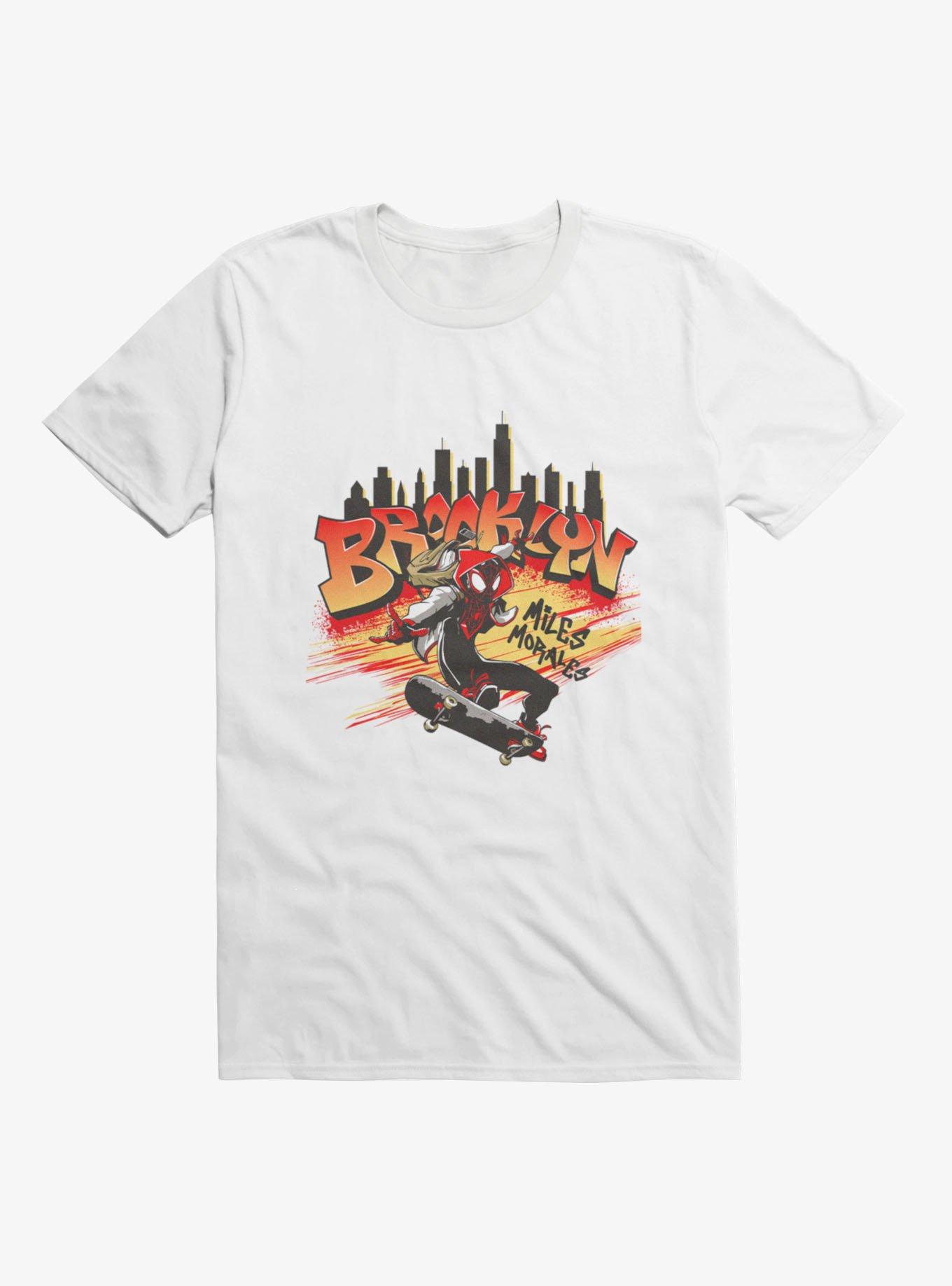 Marvel Spider-Man Miles Morales Brooklyn Skate Mens T-Shirt, , hi-res