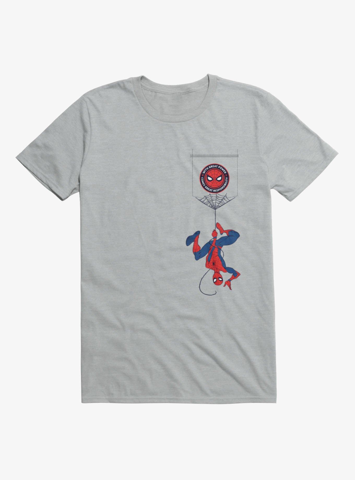 Marvel Spider-Man Pocket Swing With Power Mens T-Shirt