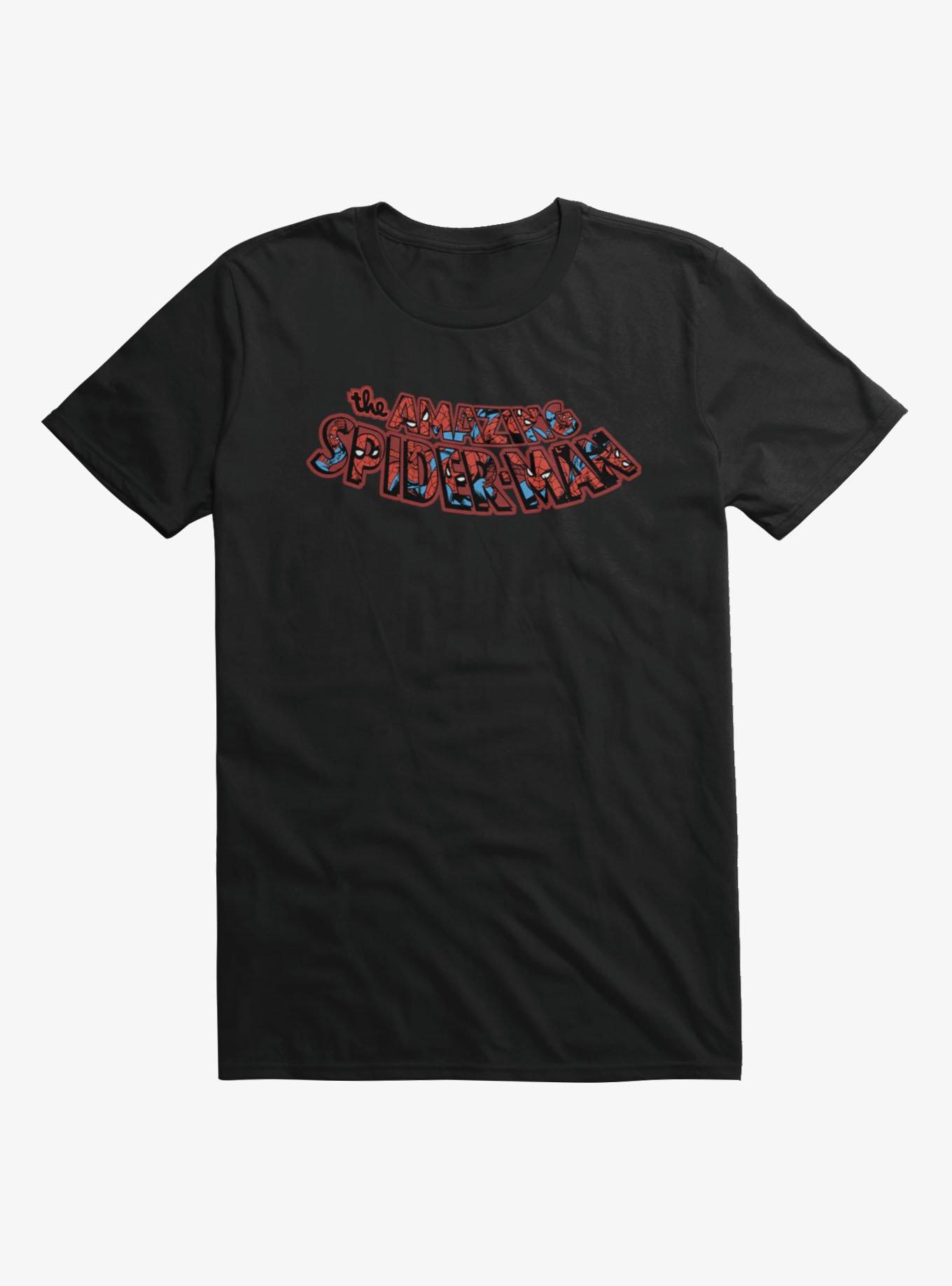 Marvel Spider-Man Logo Collage Mens T-Shirt, , hi-res