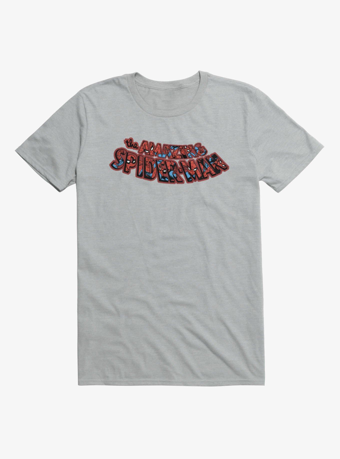 Marvel Spider-Man Logo Collage Mens T-Shirt
