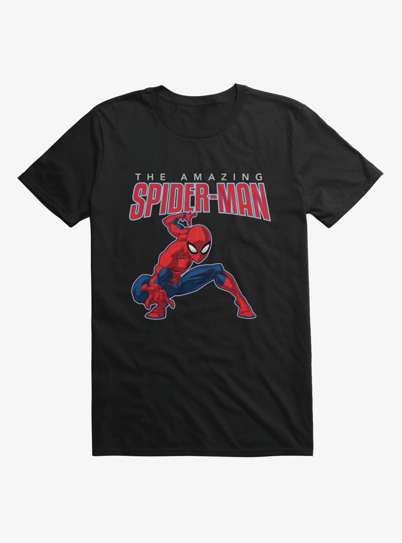 Marvel Spider-Man Amazing Action Retro Mens T-Shirt
