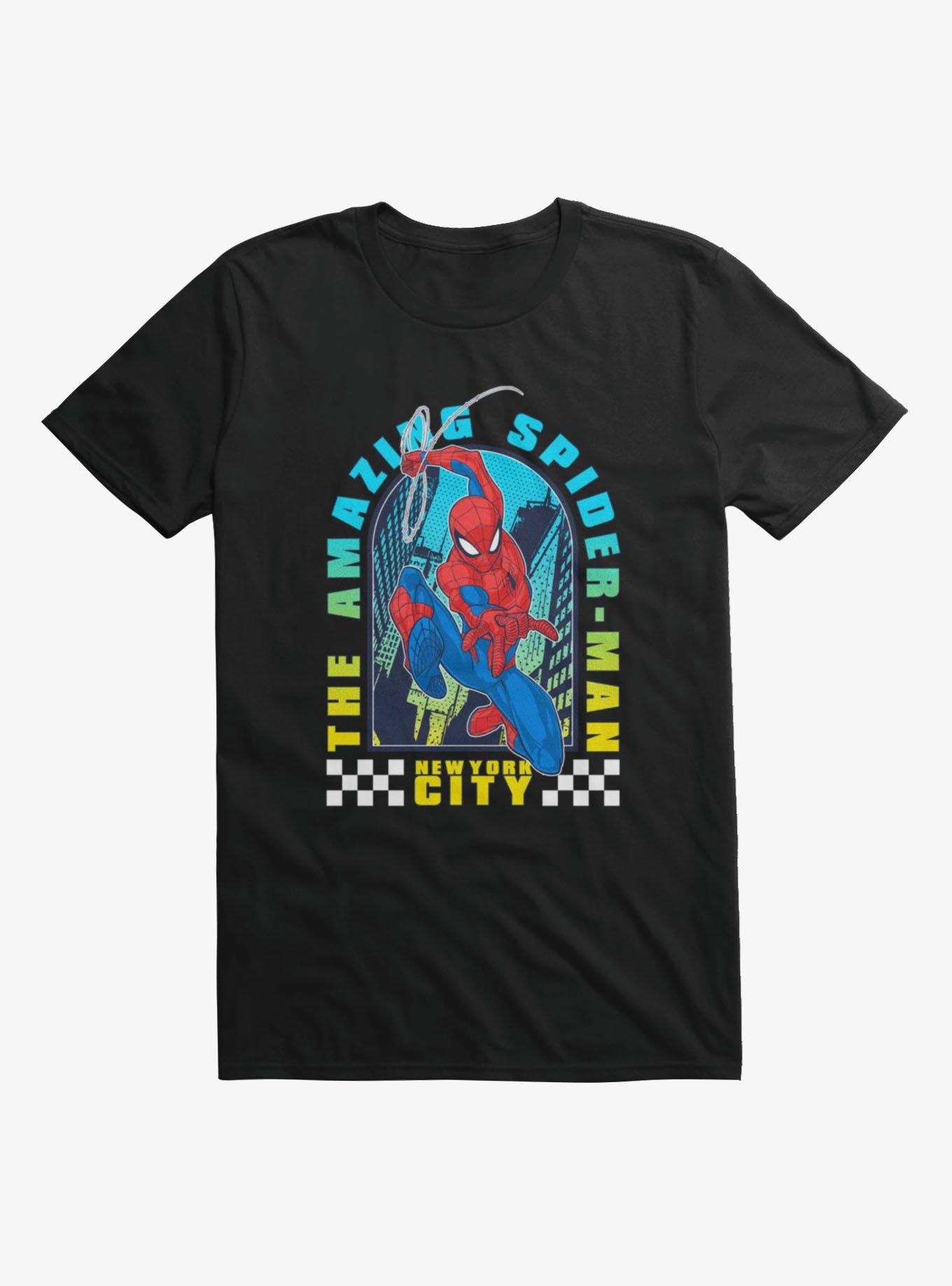 Marvel Spider-Man Color Arch NYC Mens T-Shirt