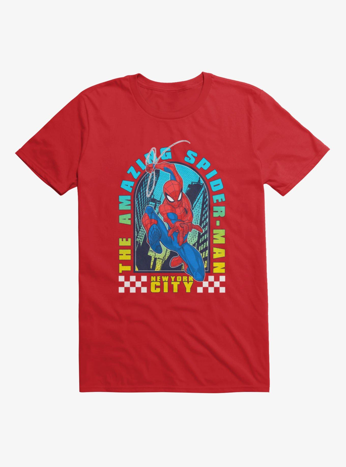 Marvel Spider-Man Color Arch NYC Mens T-Shirt