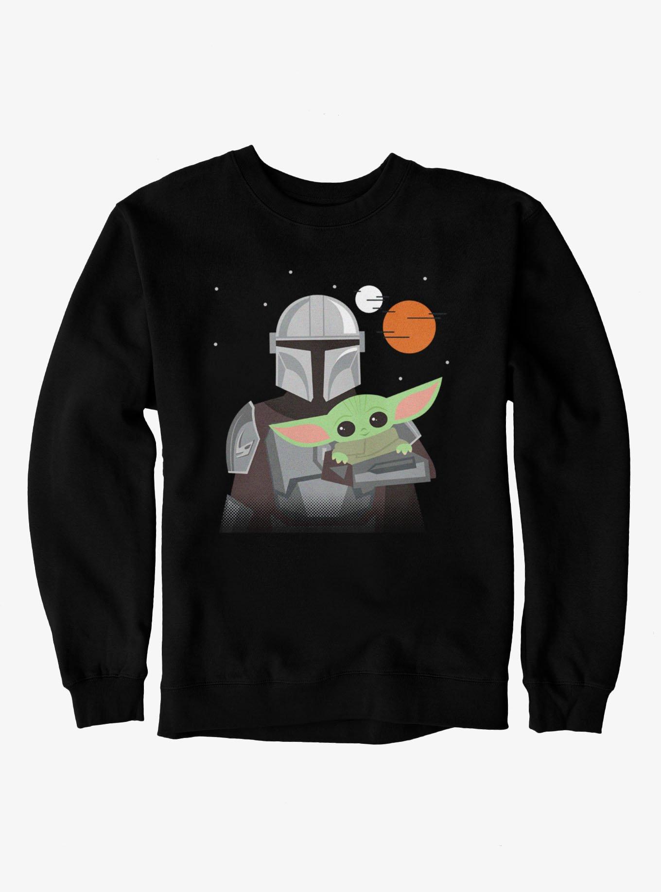 Star Wars The Mandalorian Mando Holding Grogu Sweatshirt