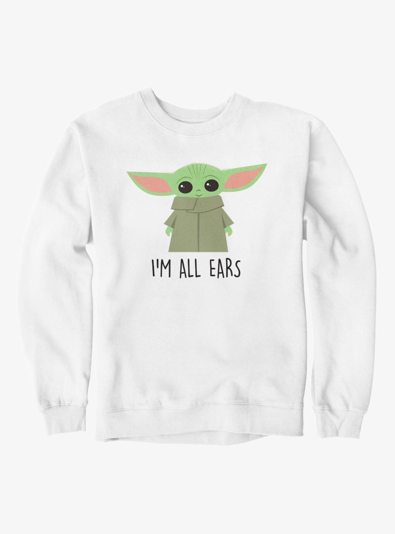 Star Wars The Mandalorian All Ears Grogu Sweatshirt, WHITE, hi-res view 1