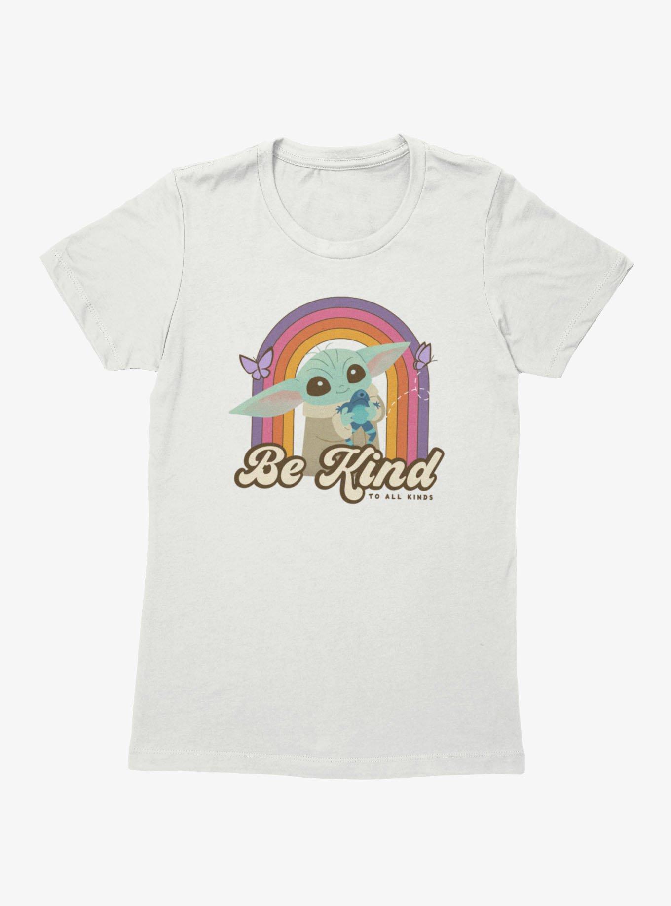 Star Wars Be Kind To All Grogu Rainbow Womens T-Shirt