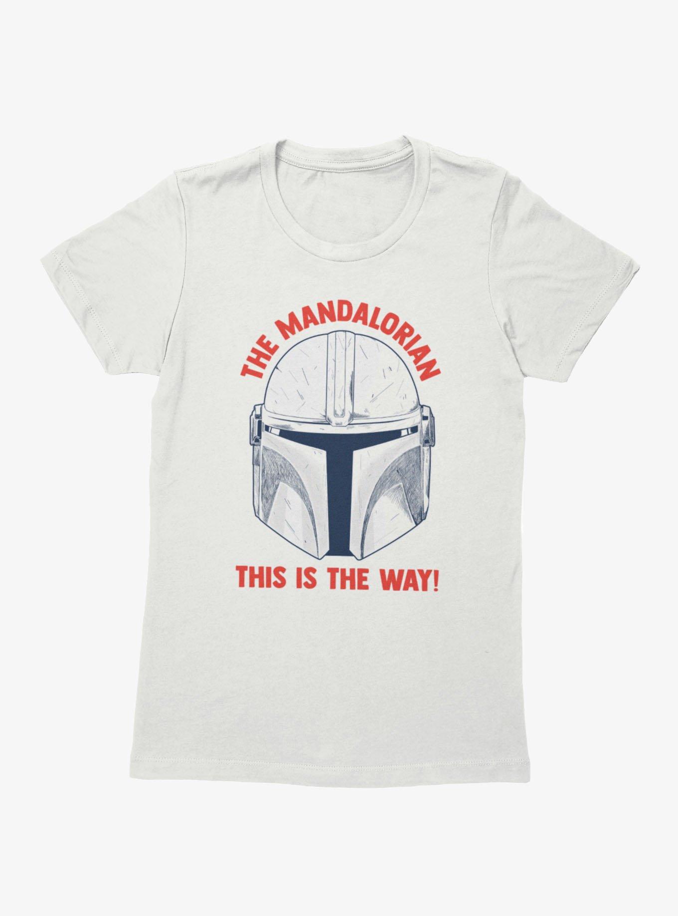 Star Wars The Mandalorian This Is Way Helmet Sketch Womens T-Shirt