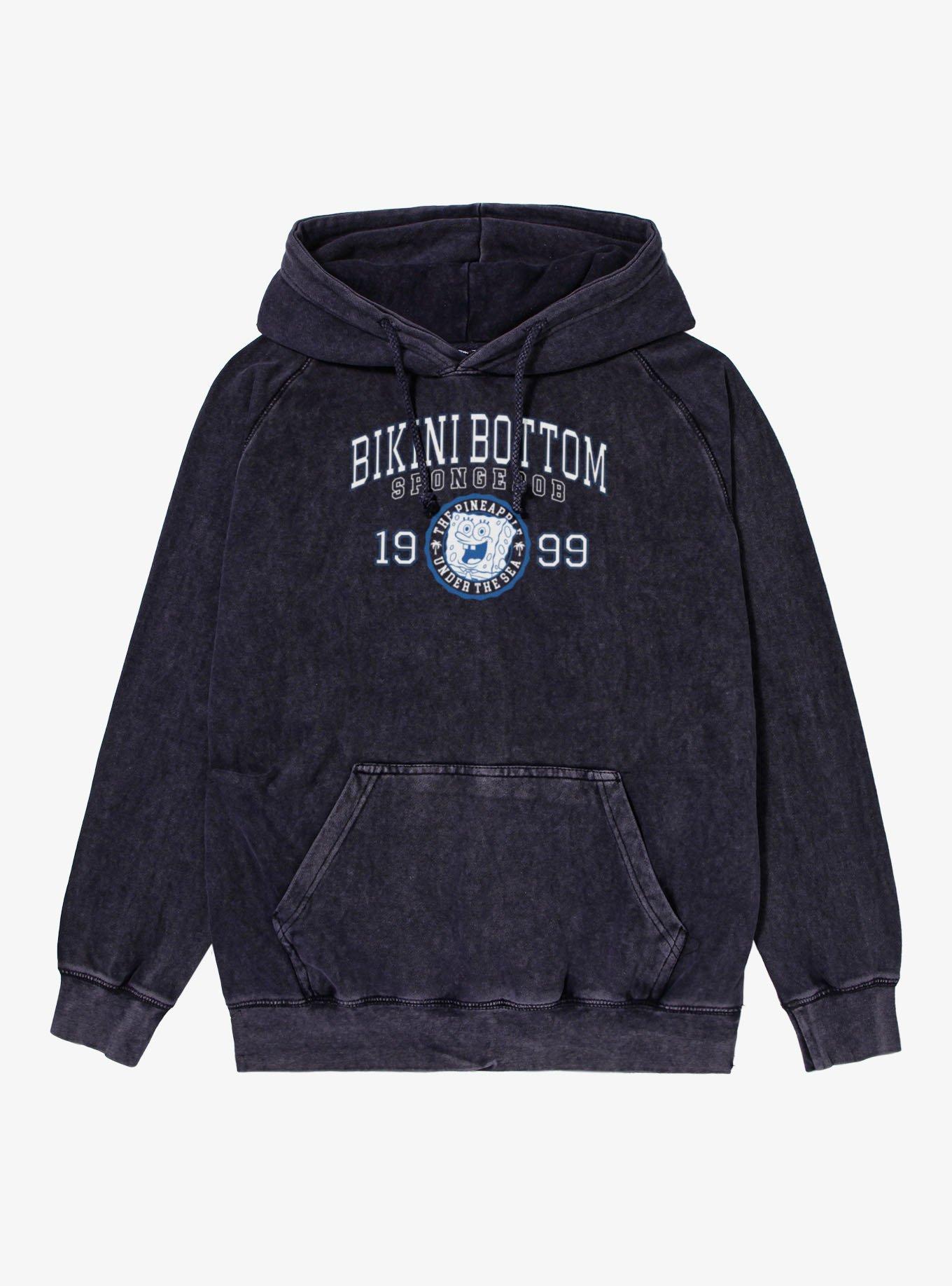 SpongeBob SquarePants Bikini Bottom 1999 Collegiate Vintage Mineral Washed Hoodie, , hi-res