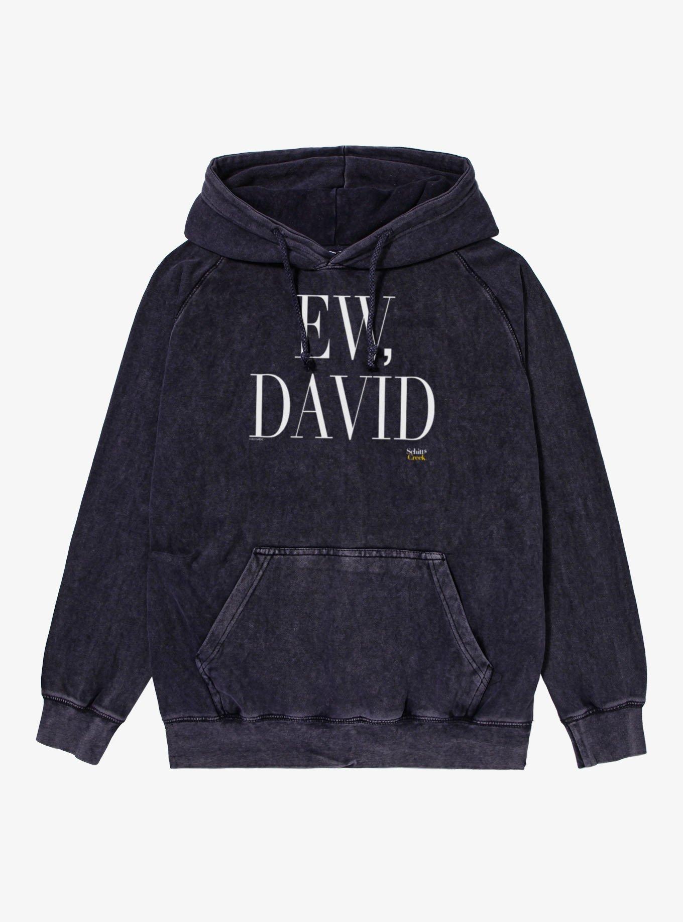Schitt's Creek Ew David Text Vintage Mineral Washed Hoodie, , hi-res
