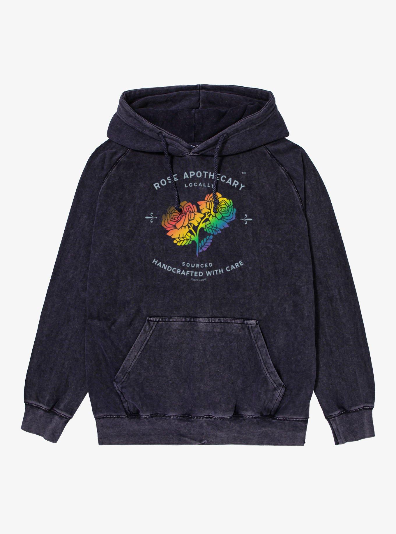 Schitt's Creek Local Raibow Rose Apothecary Vintage Mineral Washed Hoodie, , hi-res