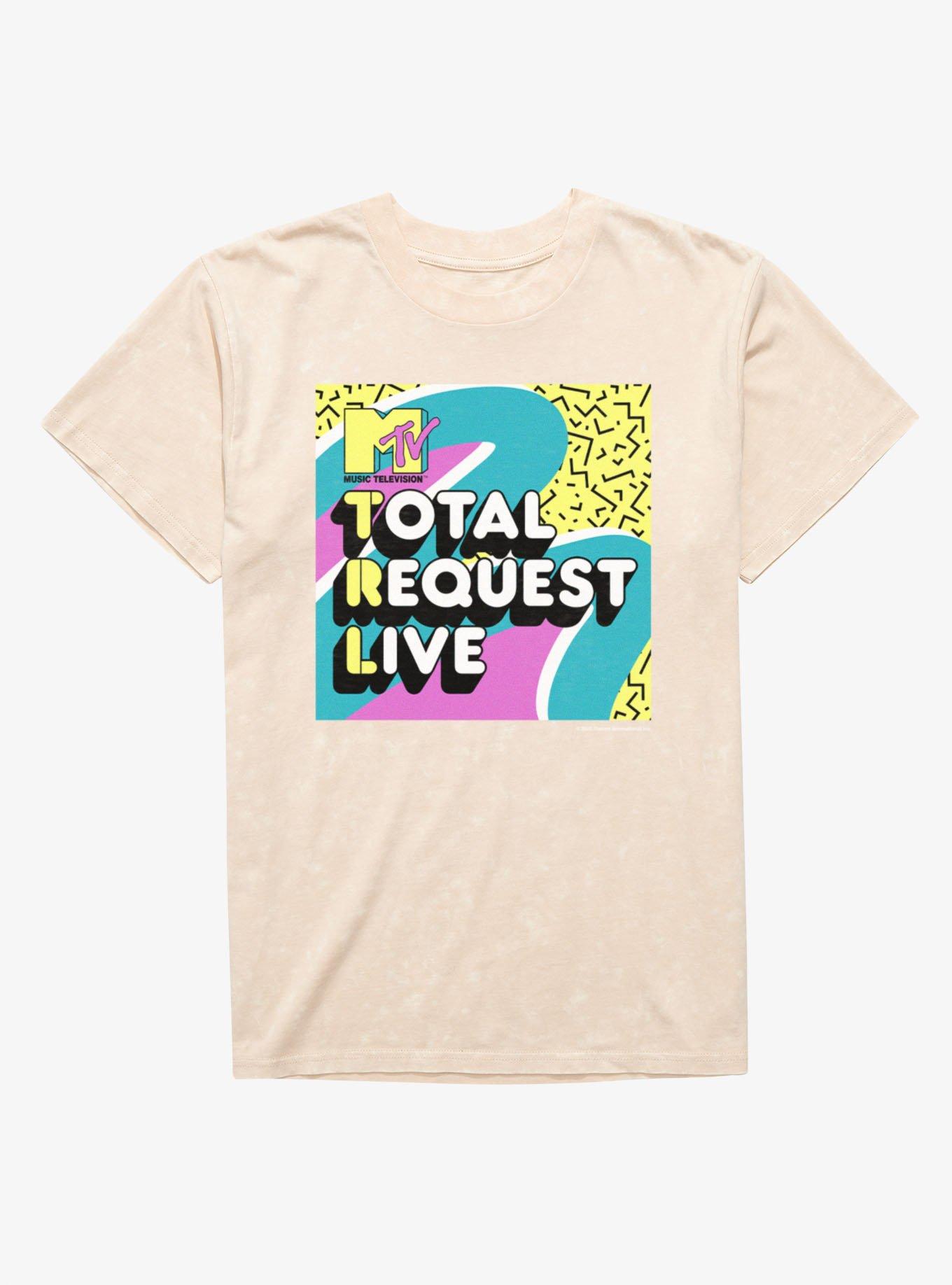MTV Total Request Live 90s Retro Square Mineral Wash T-Shirt, NATURAL MINERAL WASH, hi-res view 1