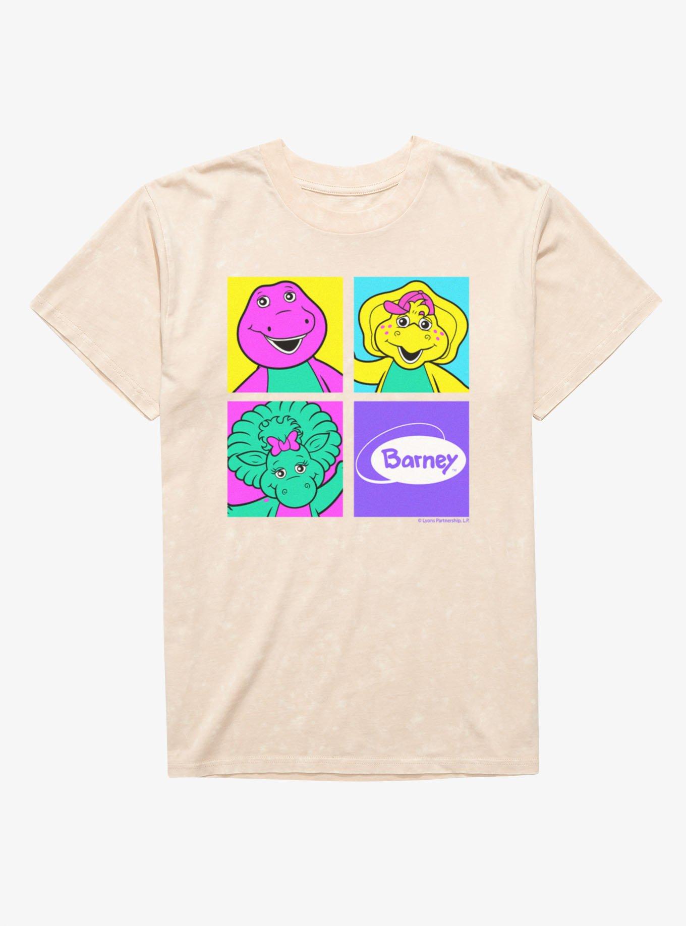 Barney Four Square Characters Mineral Wash T-Shirt, NATURAL MINERAL WASH, hi-res view 1