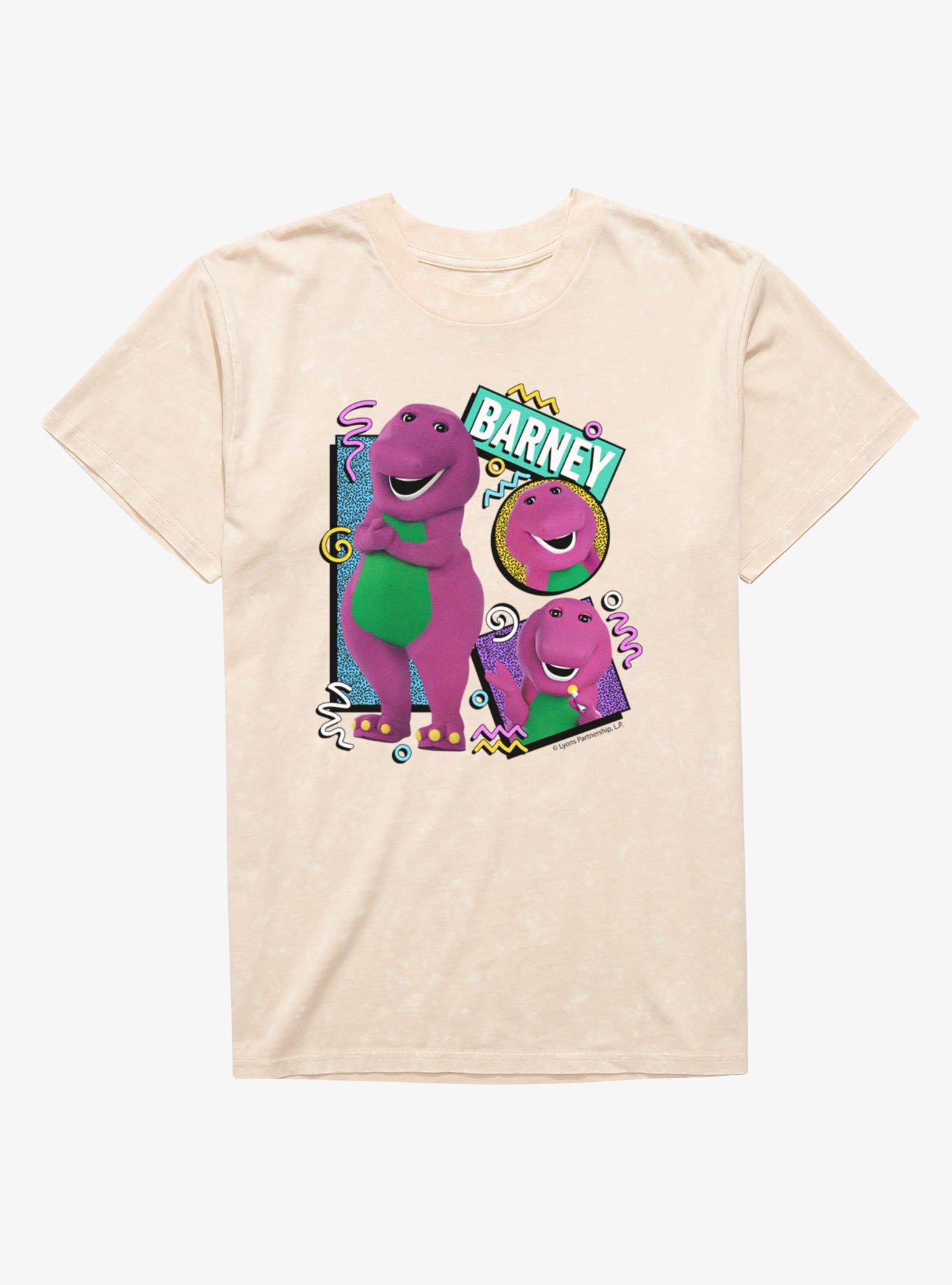 Barney 90s Squiggles Collage Mineral Wash T-Shirt, NATURAL MINERAL WASH, hi-res view 1