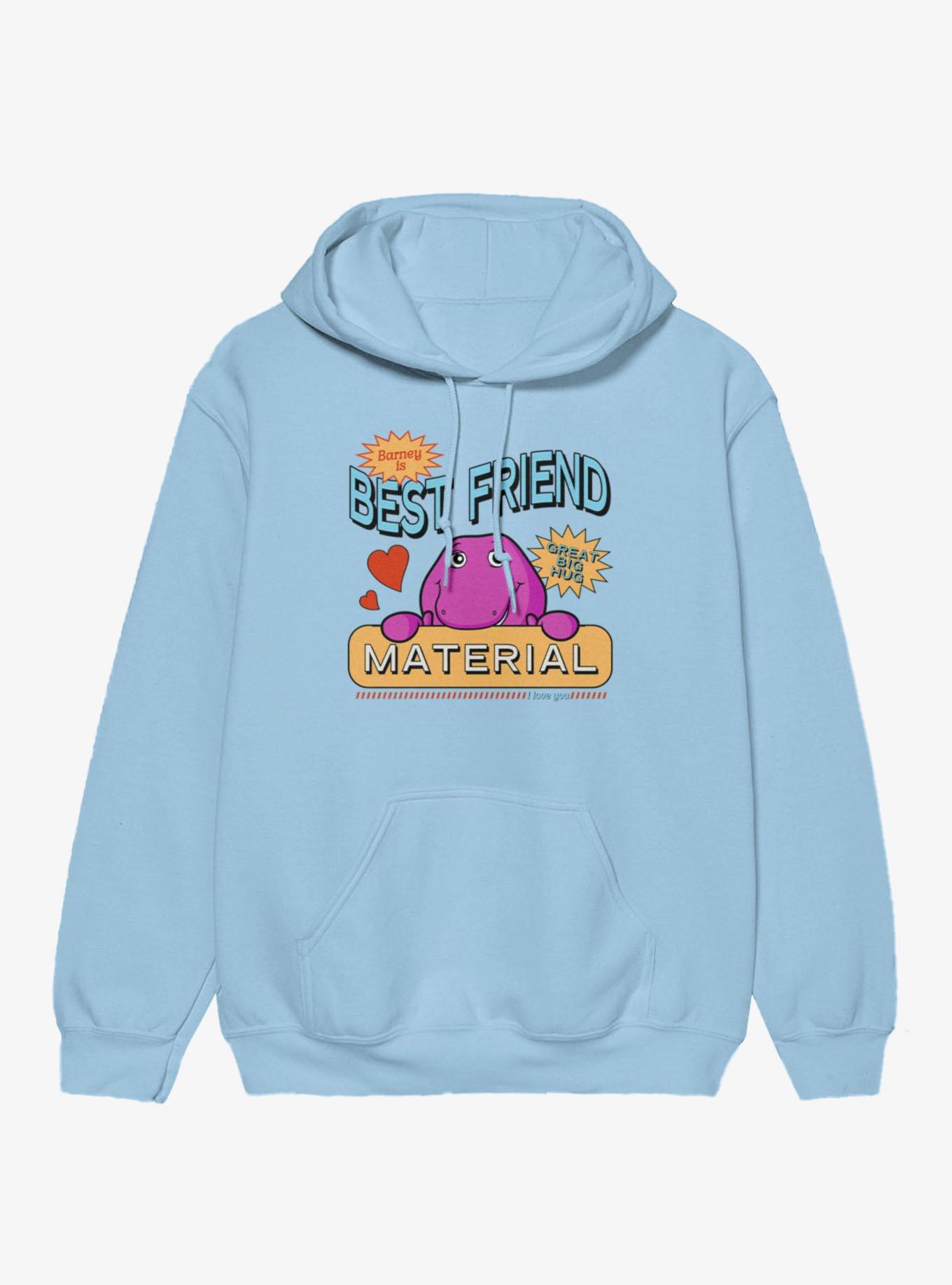 Barney Best Friend Material Hoodie, LIGHT BLUE, hi-res view 1