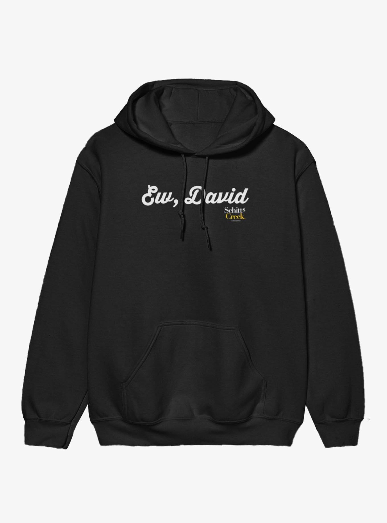 Schitt's Creek Ew David Cursive Text Hoodie, , hi-res