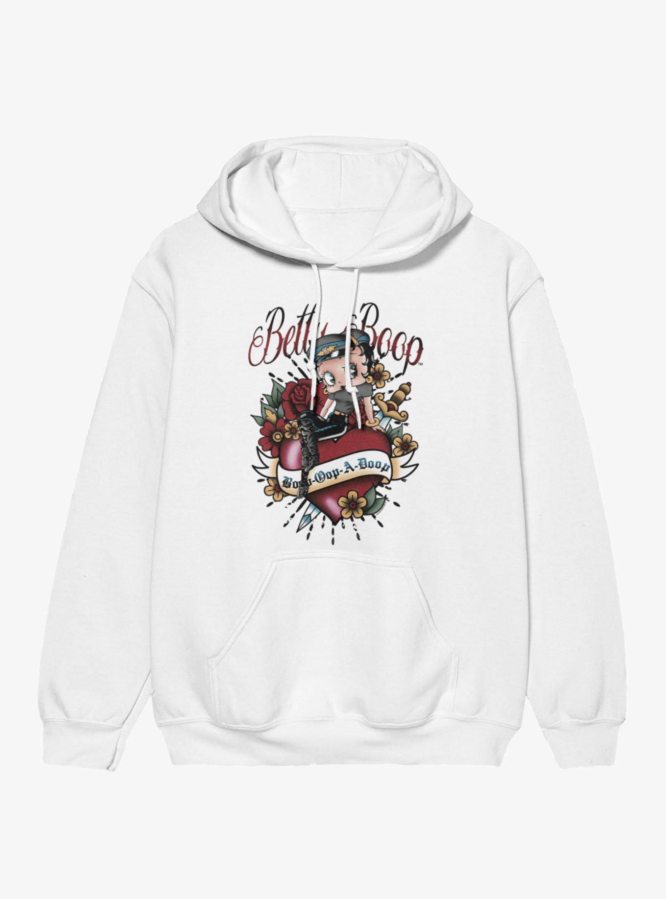 Betty Boop Opp A Doop Classic Heart Tattoo Hoodie, , hi-res view 1
