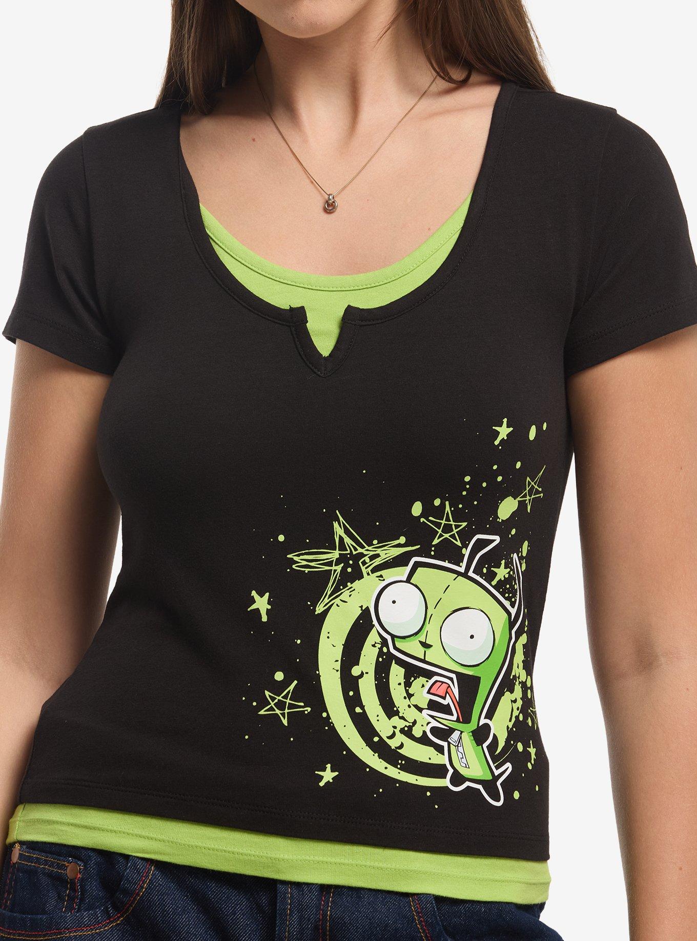 Invader Zim GIR Stars Girls Twofer Top