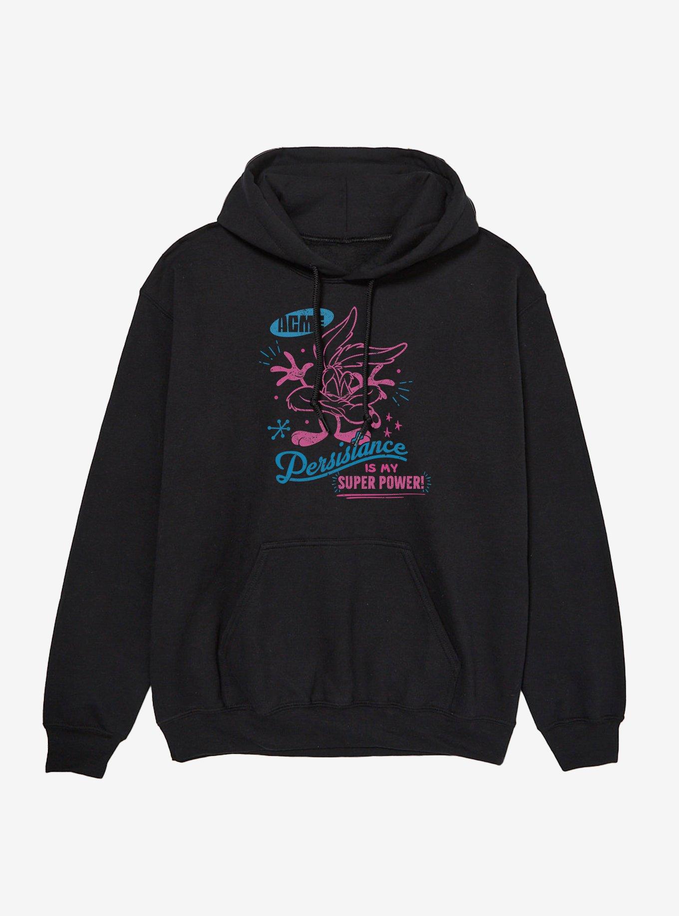 Looney Tunes Persistance Is My Power! Wile E Hoodie, , hi-res