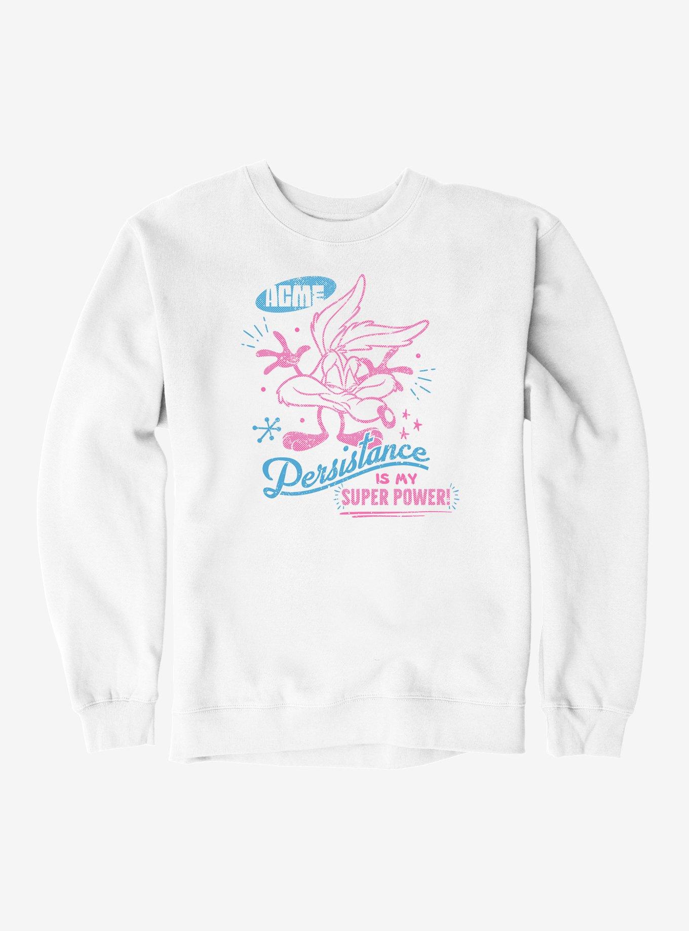 Looney Tunes Persistance Is My Power! Wile E Sweatshirt, , hi-res