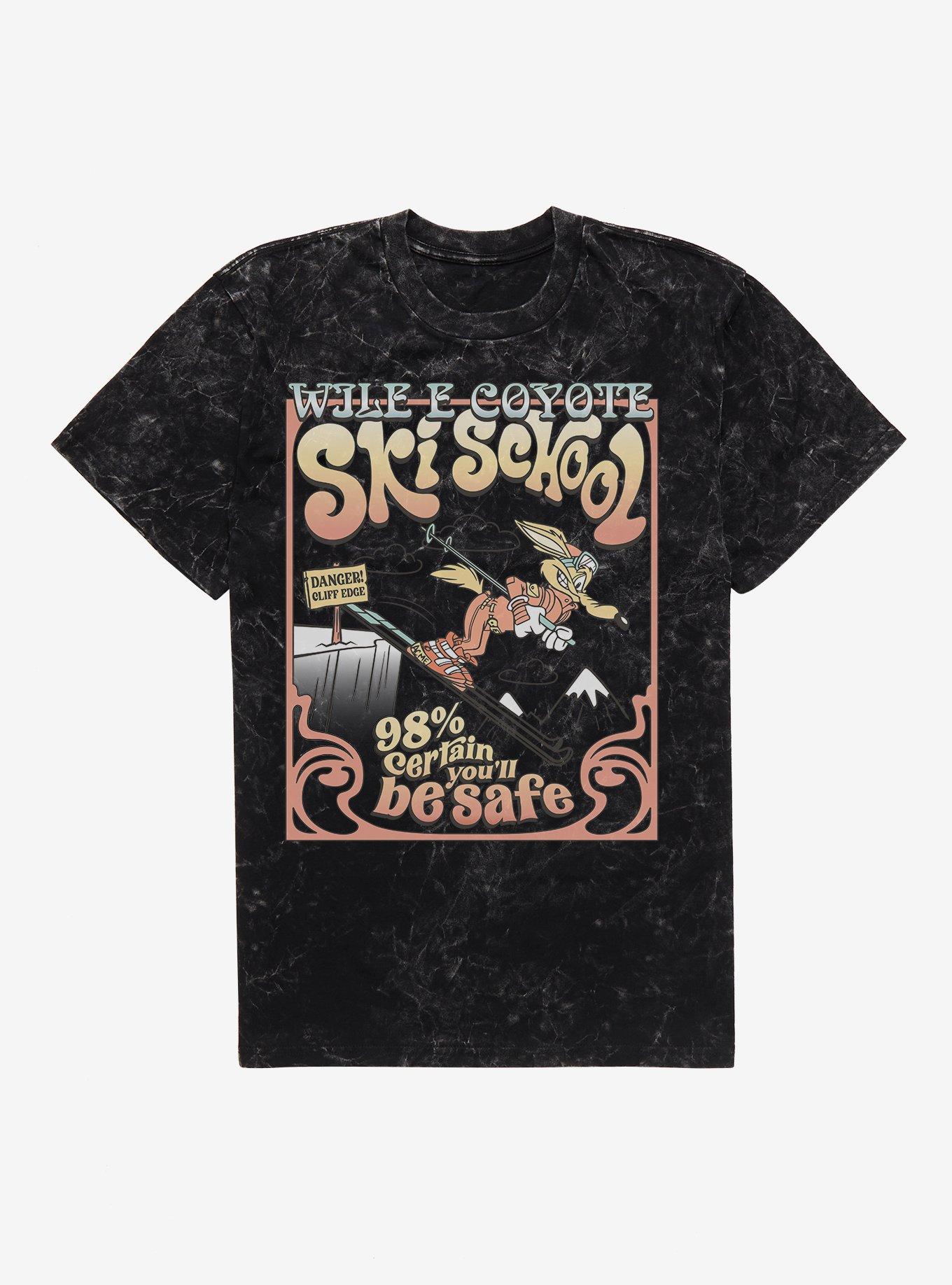 Looney Tunes Wile E. Coyote Ski School Mineral Wash T-Shirt, , hi-res