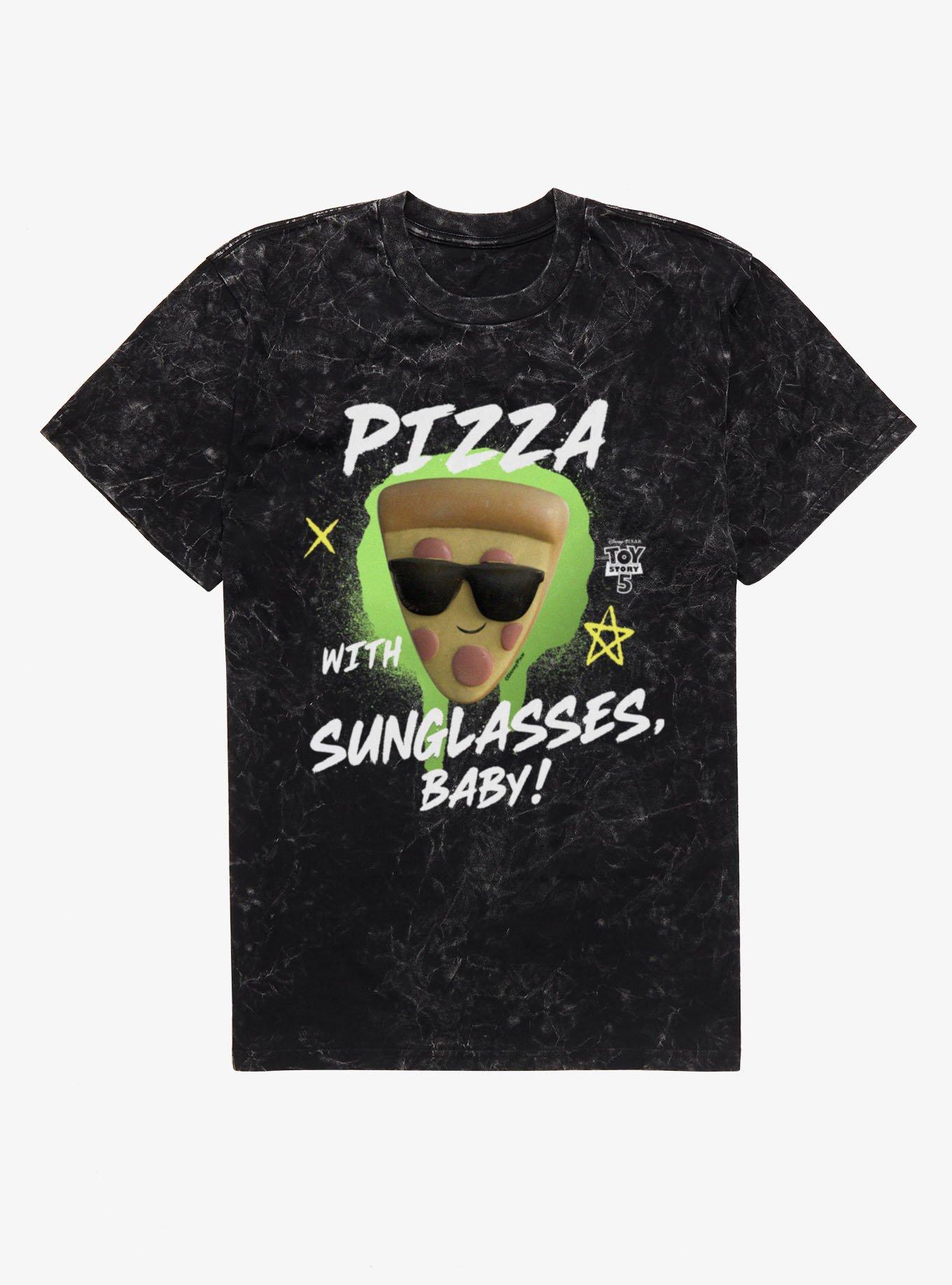 Disney Pixar Toy Story 5 Pizza With Sunglasses Baby Splatter Mineral Wash T-Shirt, , hi-res