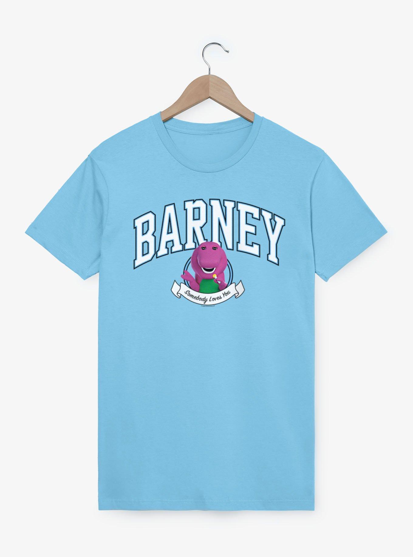 Barney Somebody Loves You Collegiate Arch T-Shirt, LIGHT BLUE, hi-res view 1