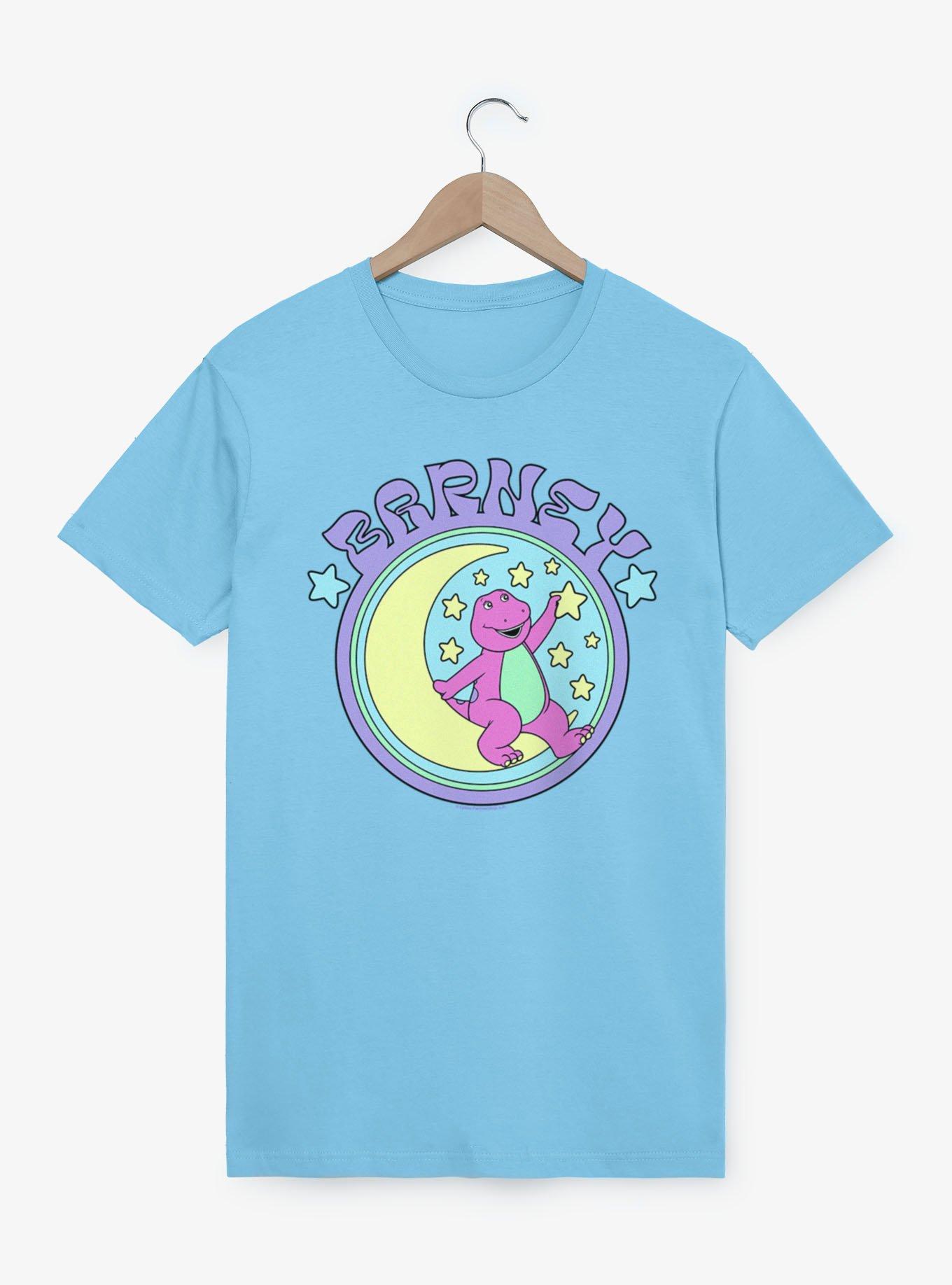 Barney Stars And Moon Circle T-Shirt, LIGHT BLUE, hi-res view 1