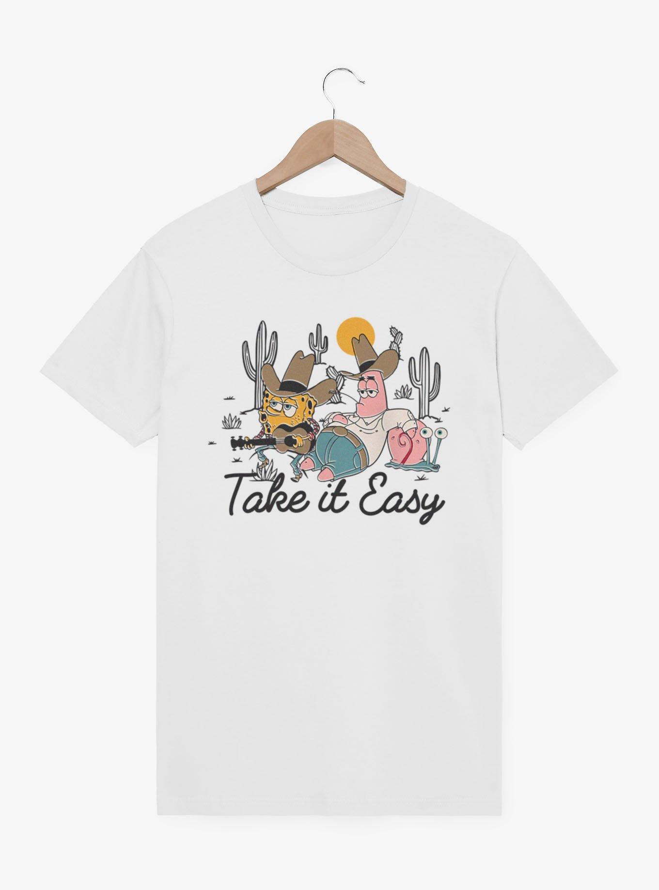 SpongeBob SquarePants & Patrick Take It Easy Cowboy Tunes T-Shirt, , hi-res