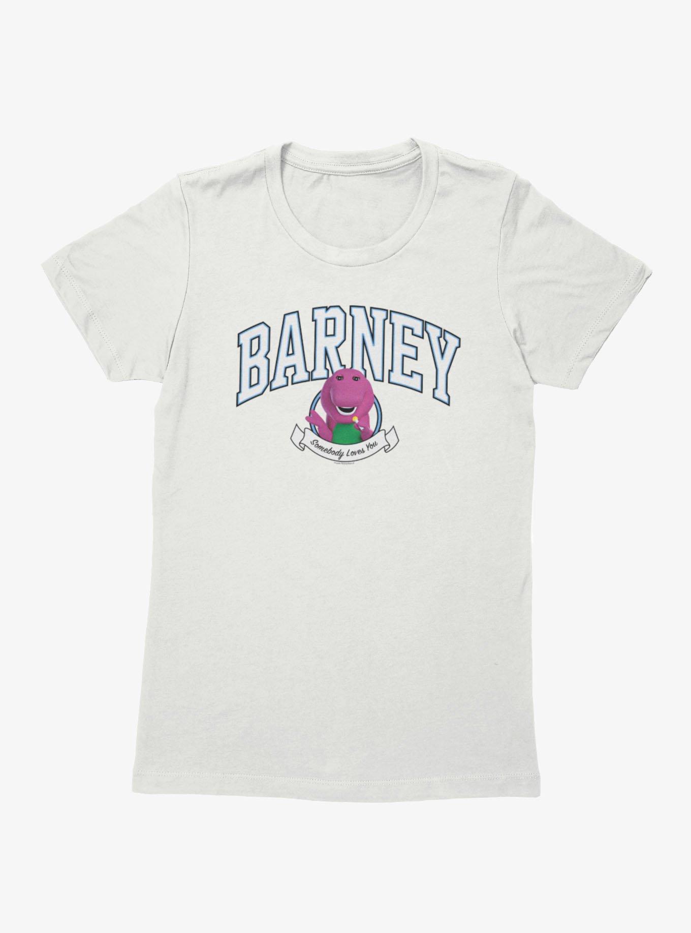 Barney Somebody Loves You Collegiate Arch Womens T-Shirt