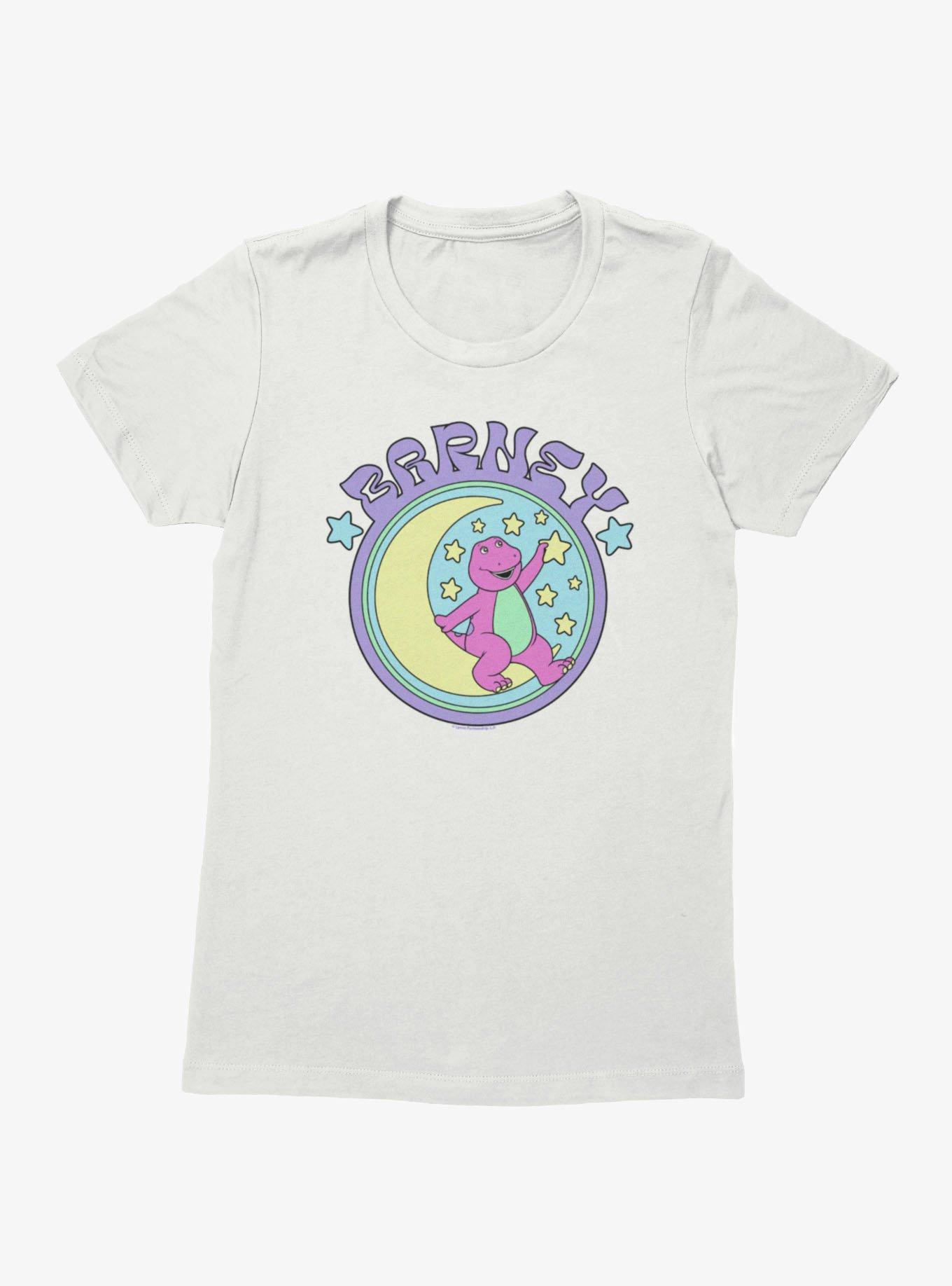 Barney Stars And Moon Circle Womens T-Shirt