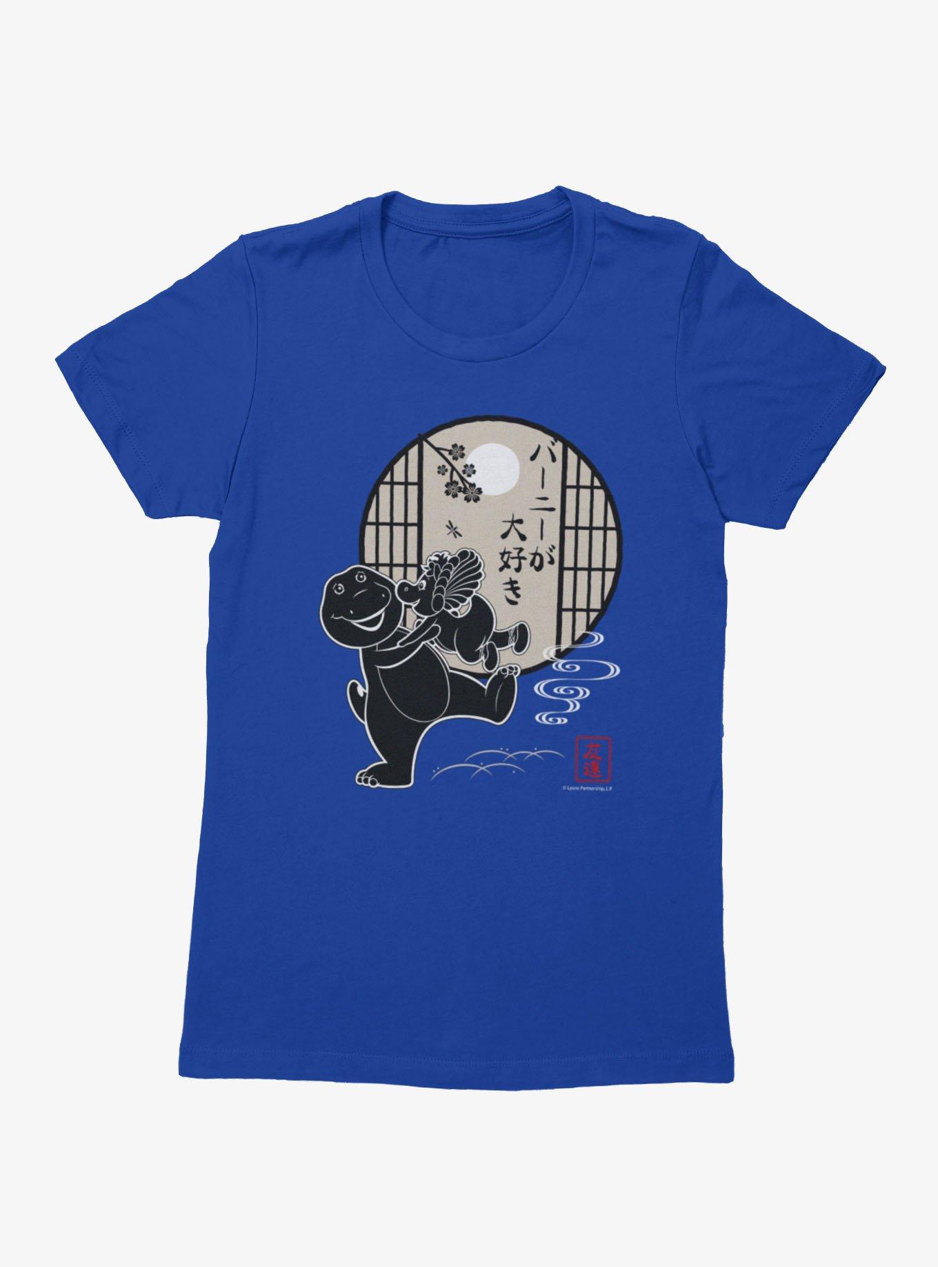 Barney Japanese Silhouettes Womens T-Shirt, , hi-res view 1