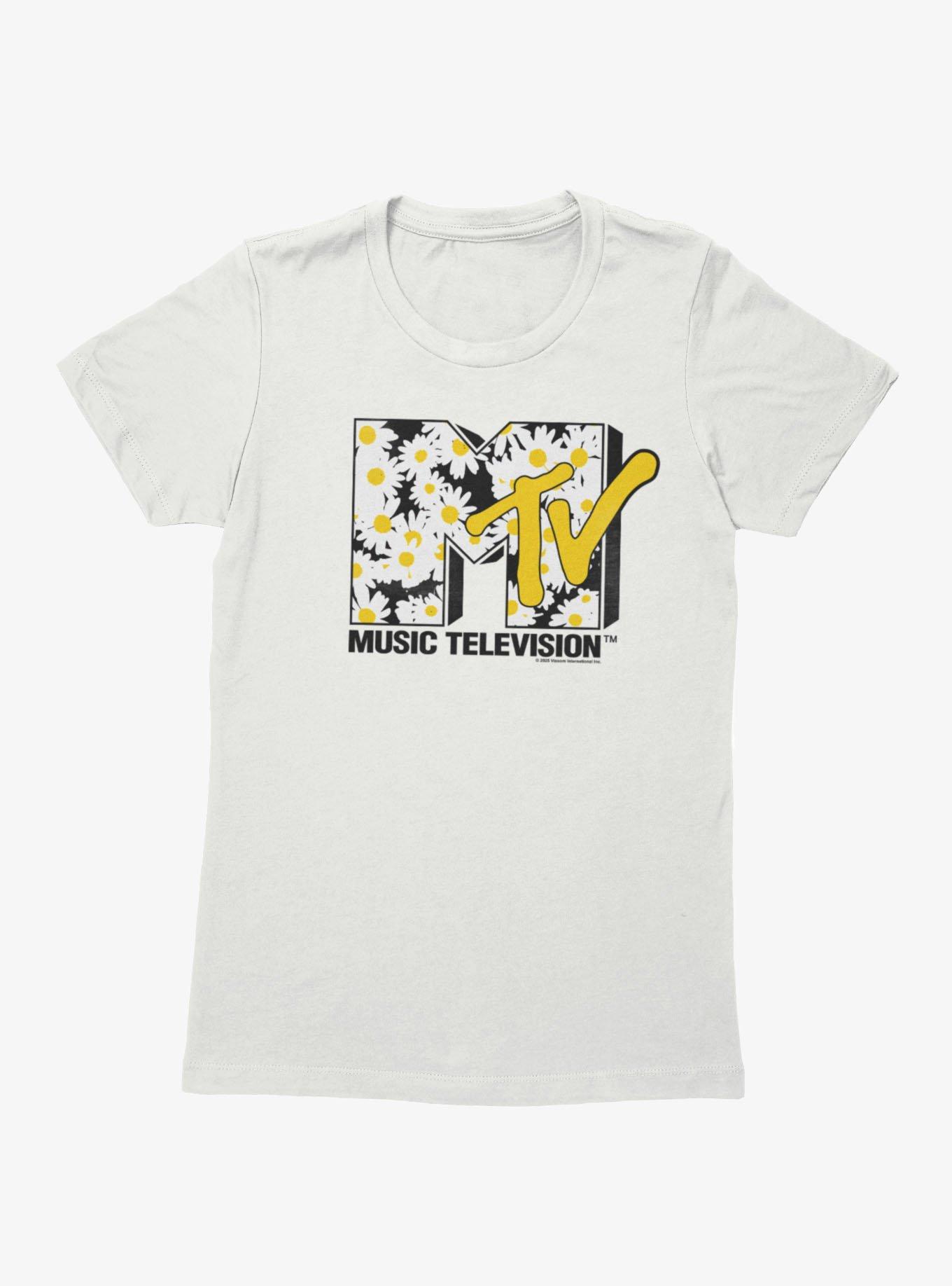 MTV Daisy Flower Fill Logo Womens T-Shirt, , hi-res view 1