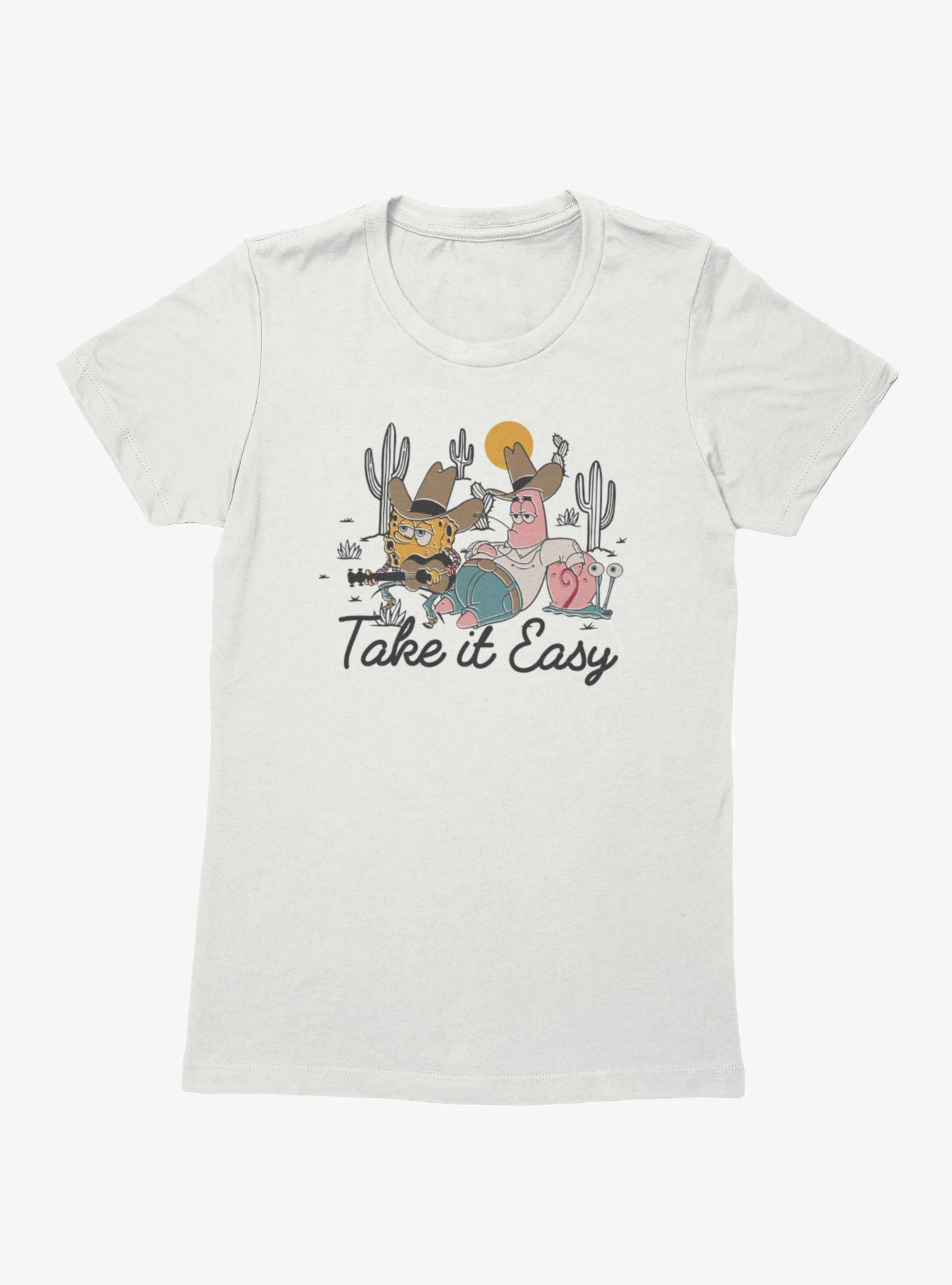 SpongeBob SquarePants & Patrick Take It Easy Cowboy Tunes Womens T-Shirt, , hi-res