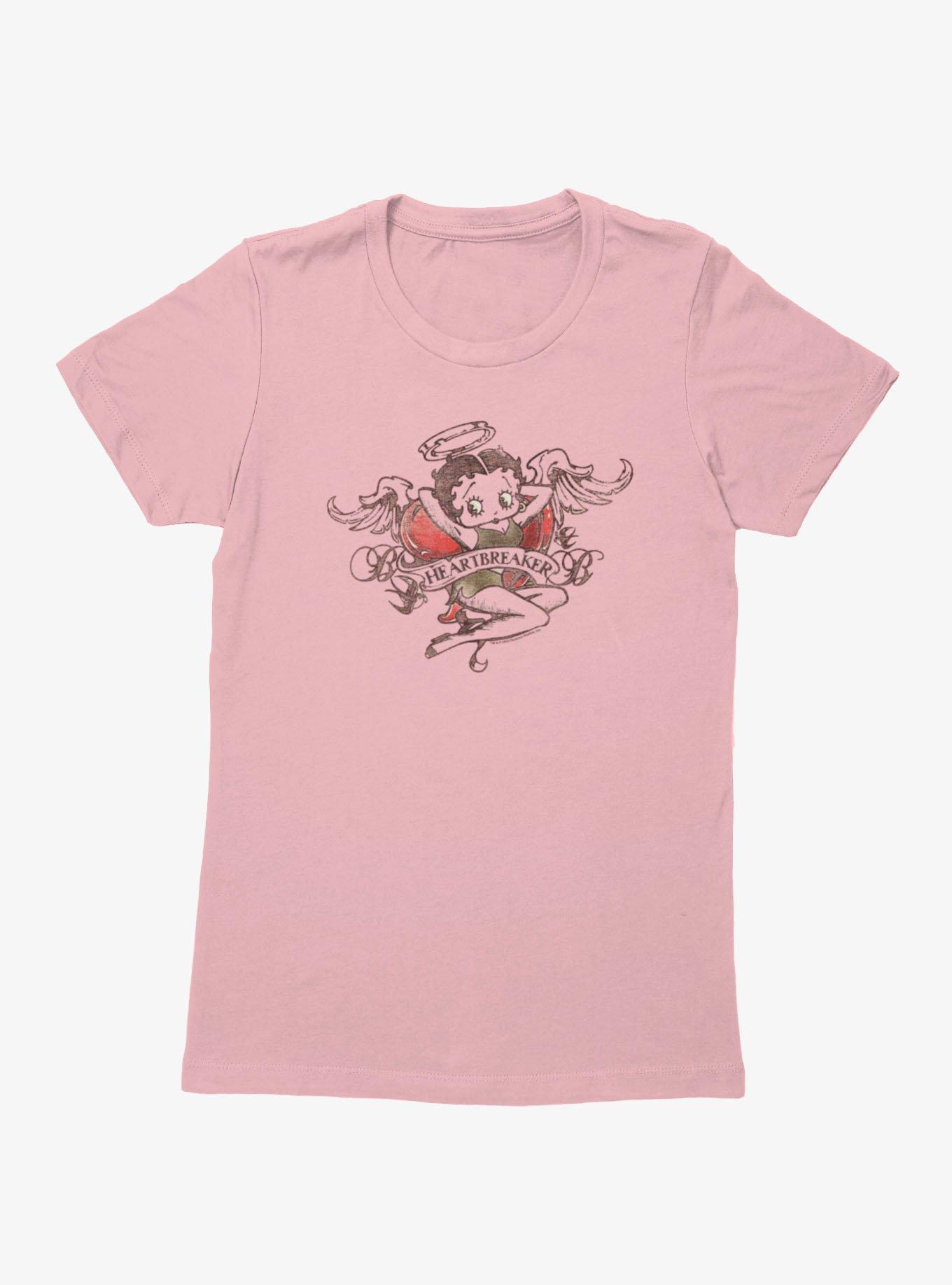 Betty Boop Heartbreaker Angel Tattoo Womens T-Shirt, , hi-res view 1