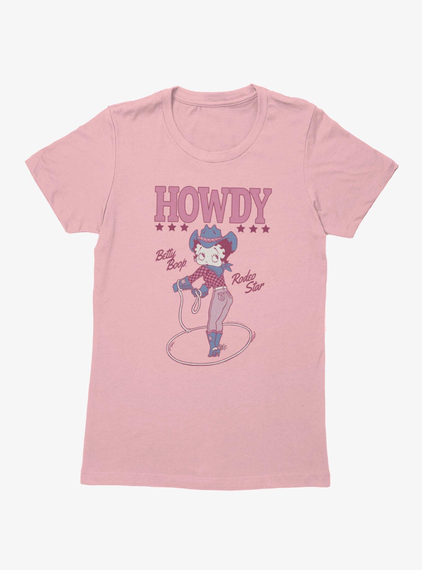 Betty Boop Howdy Rodeo Star Hooping Womens T-Shirt, , hi-res view 1