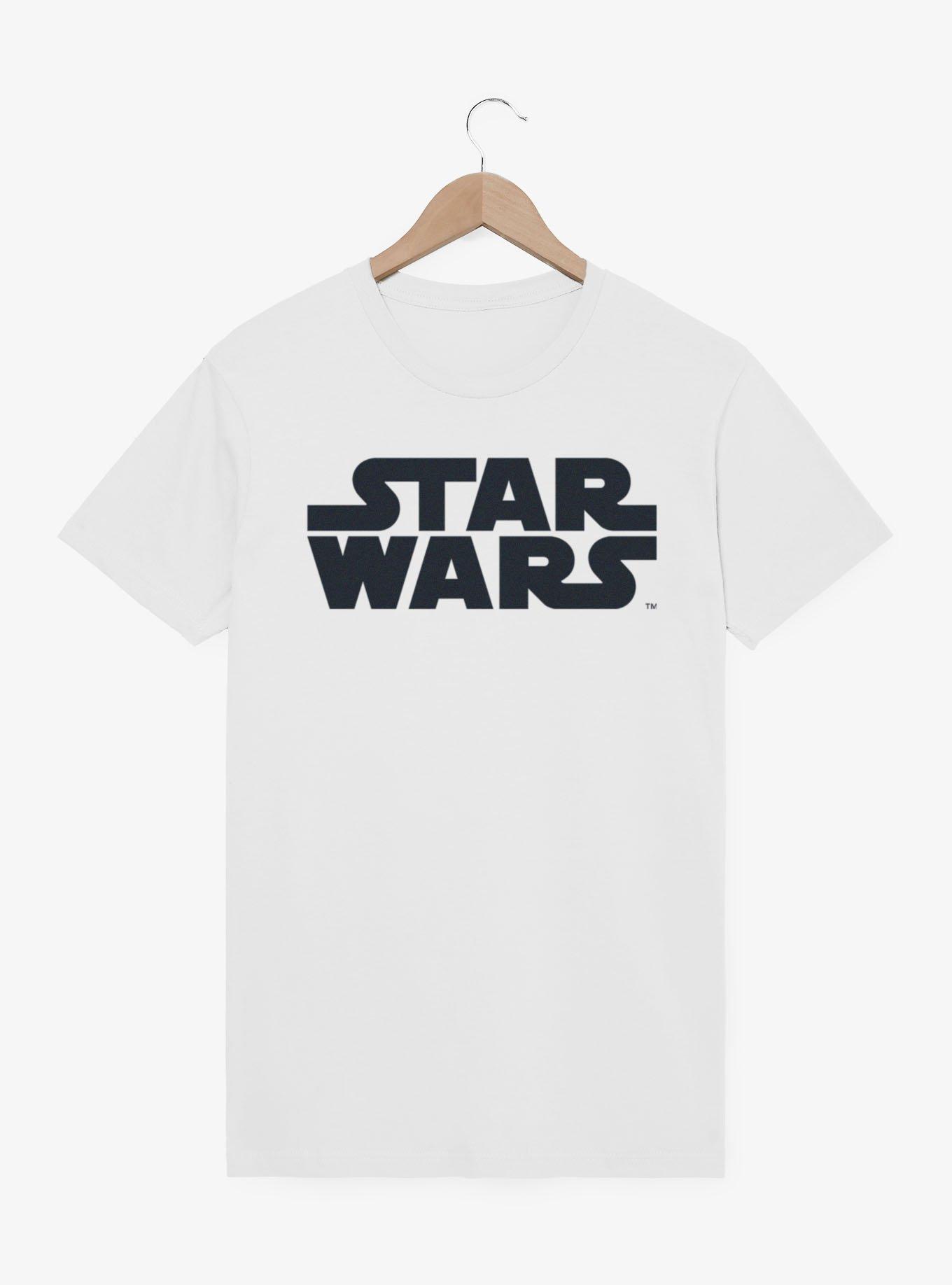 Star Wars Logo Black Print T-Shirt, WHITE, hi-res view 1