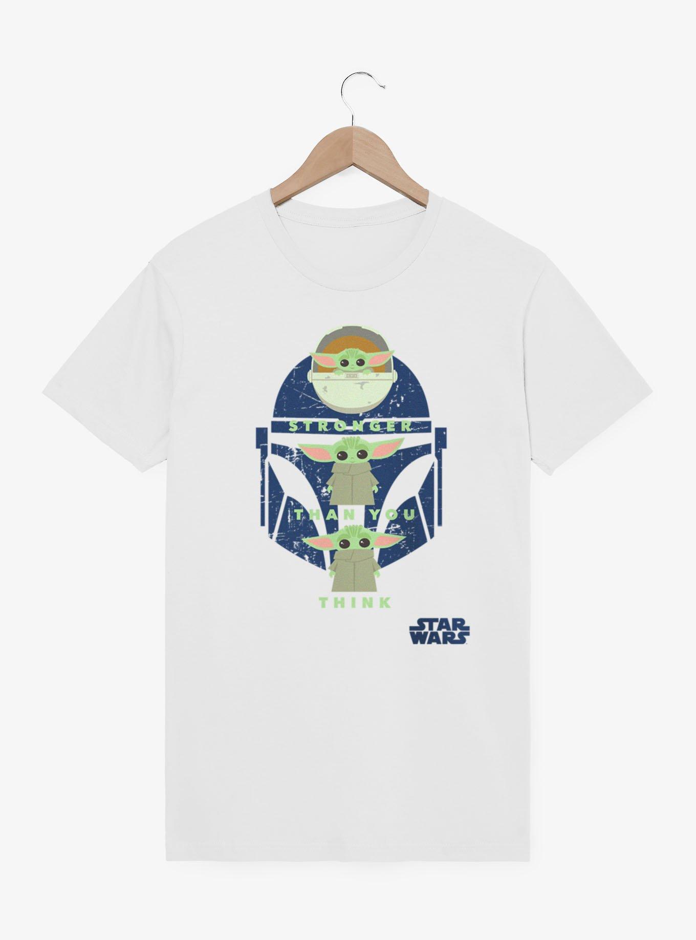 Star Wars The Mandalorian Stronger Than Grogu And Helmet T-Shirt, WHITE, hi-res view 1