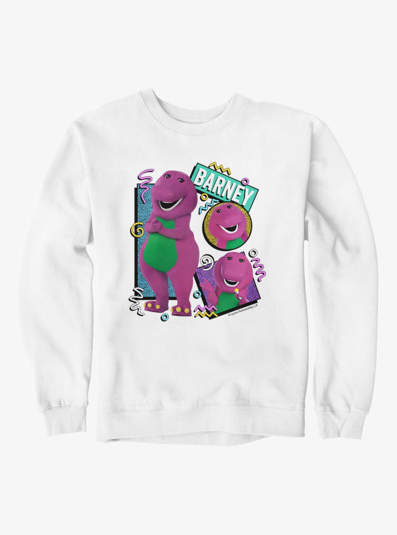 Barney 90s Squiggles Collage Sweatshirt, , hi-res view 1