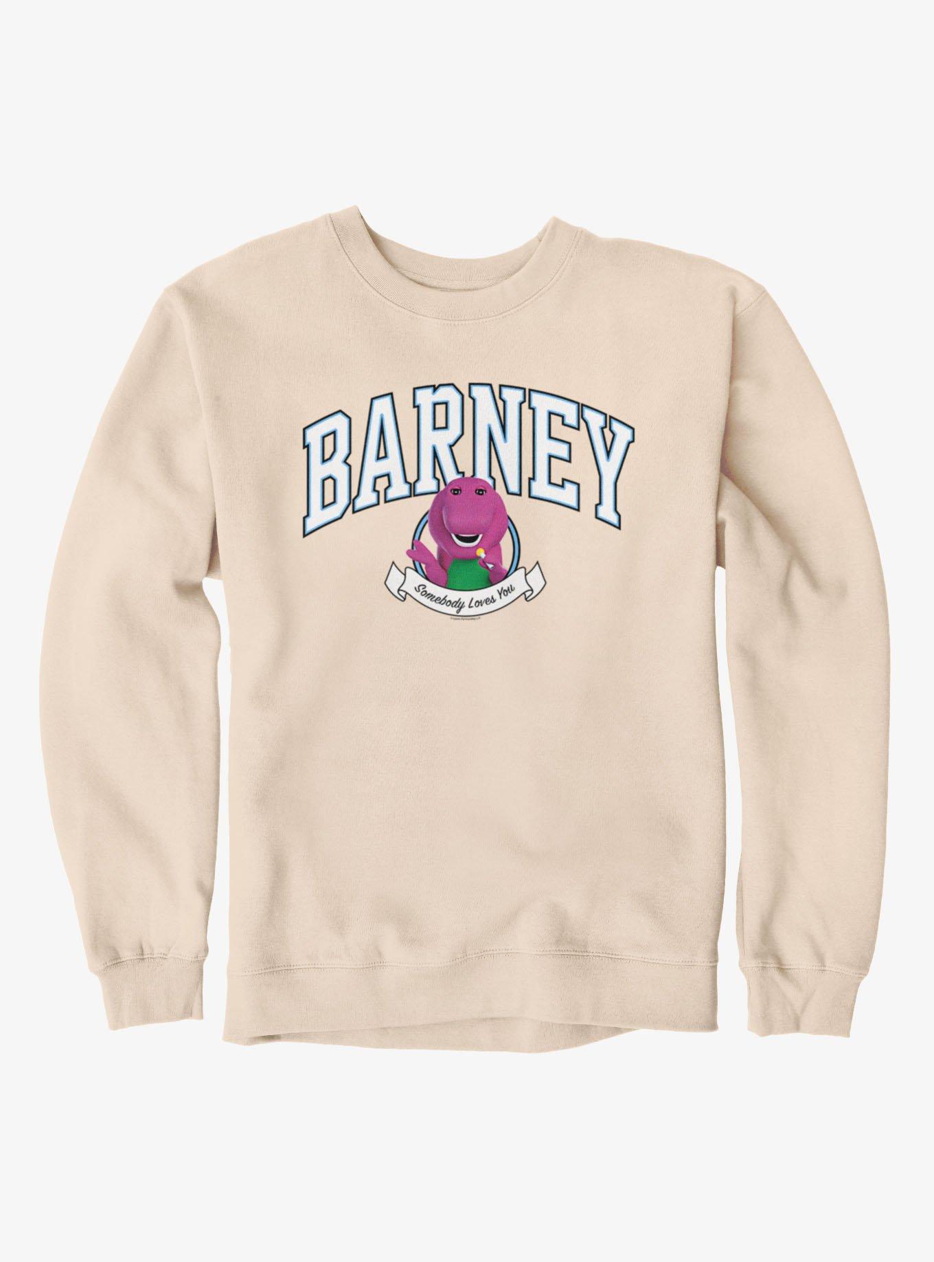 Barney Somebody Loves You Collegiate Arch Sweatshirt, SAND, hi-res view 1